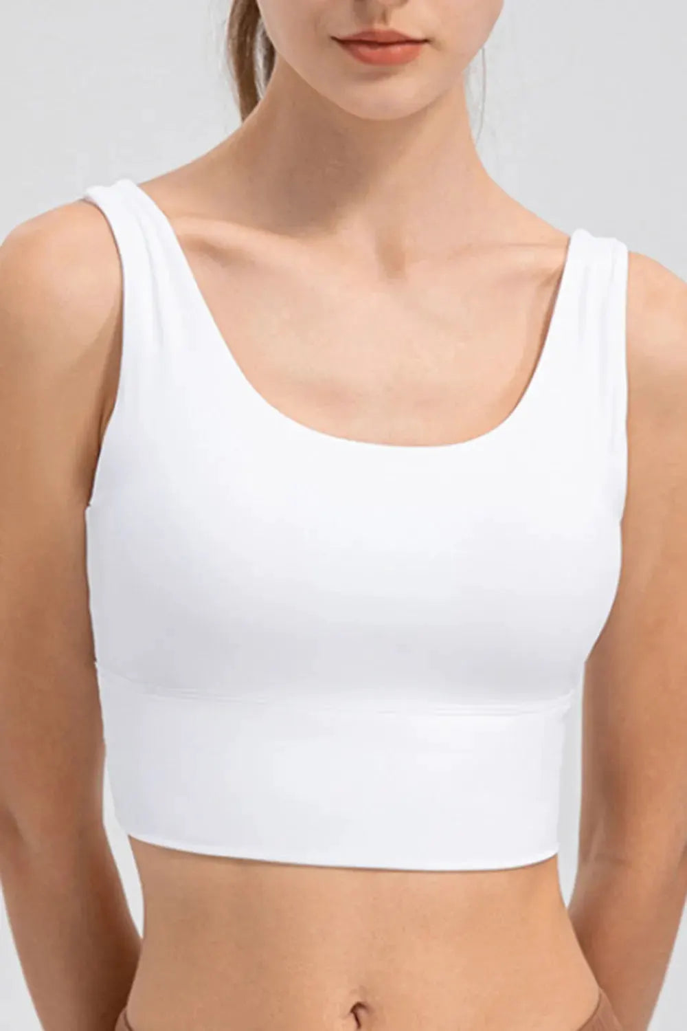 Scoop Neck Wide Strap Active Tank by Partner Label