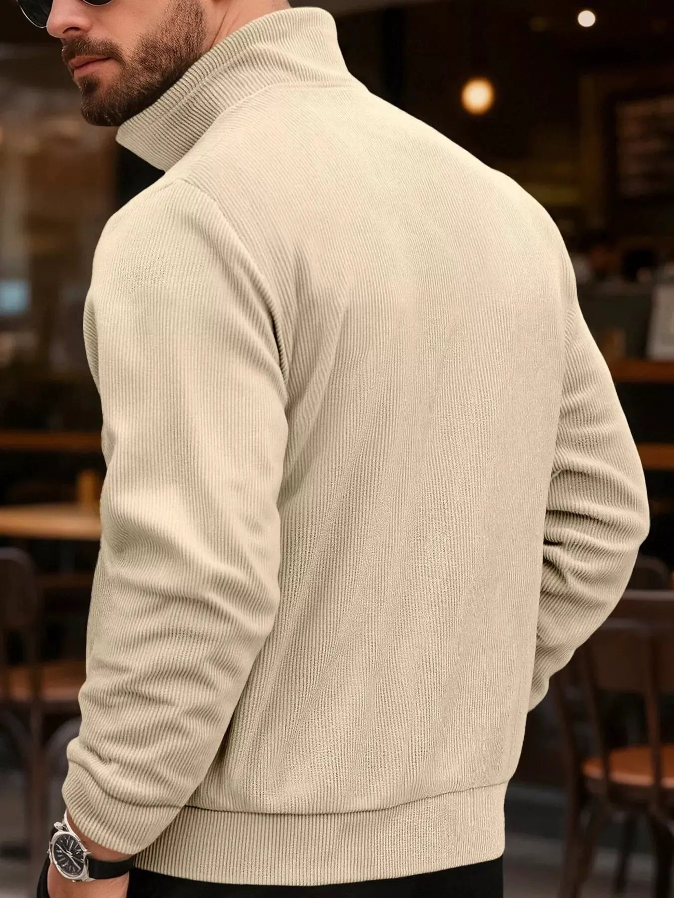 Men's Full Size Casual Corduroy Button-Down Jacket Plus Size by Partner Label
