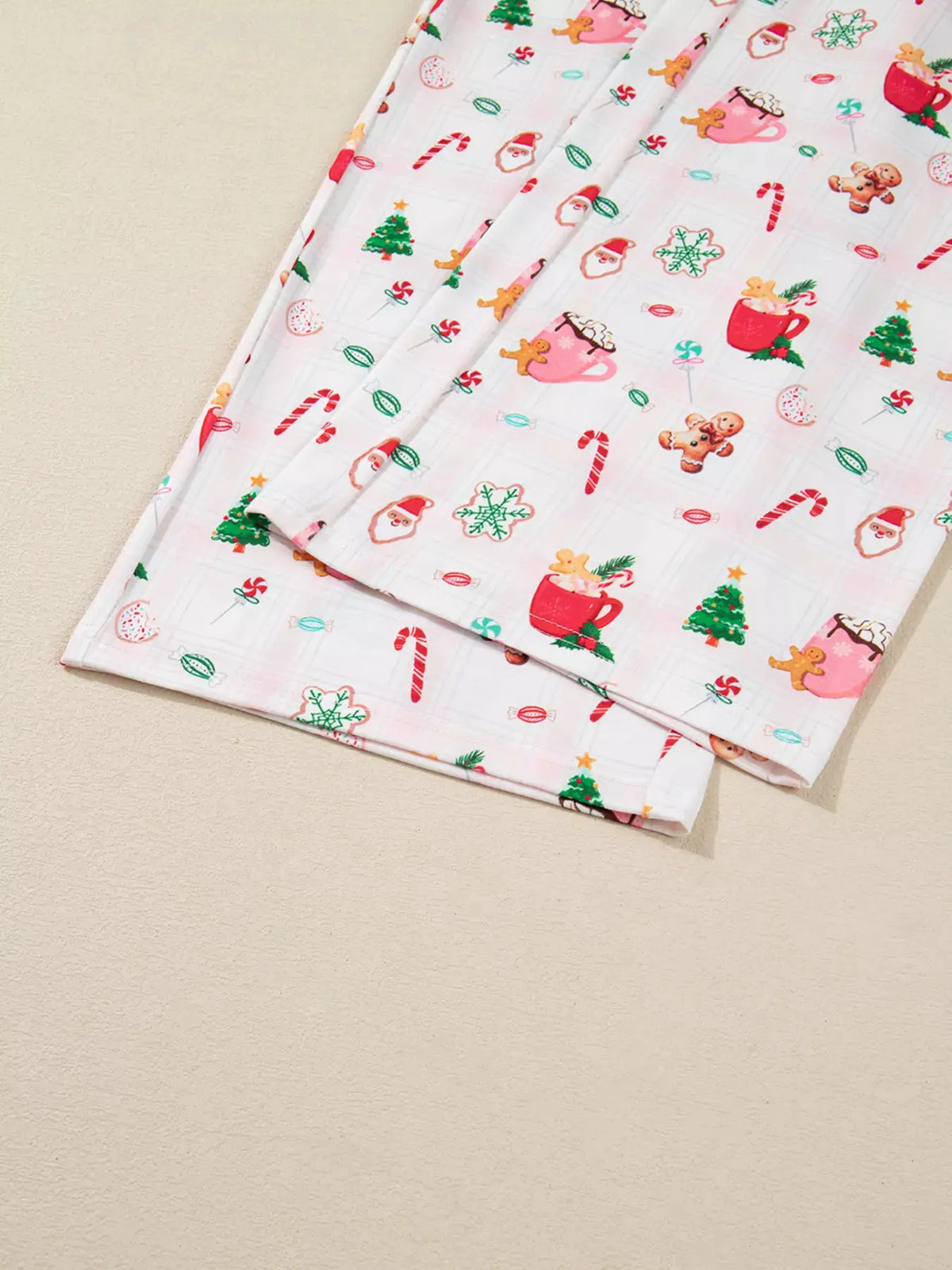 Christmas Spirit Cute Holiday Print Short Sleeve Shirt and Pants 2pcs Pajama Set by Partner Label