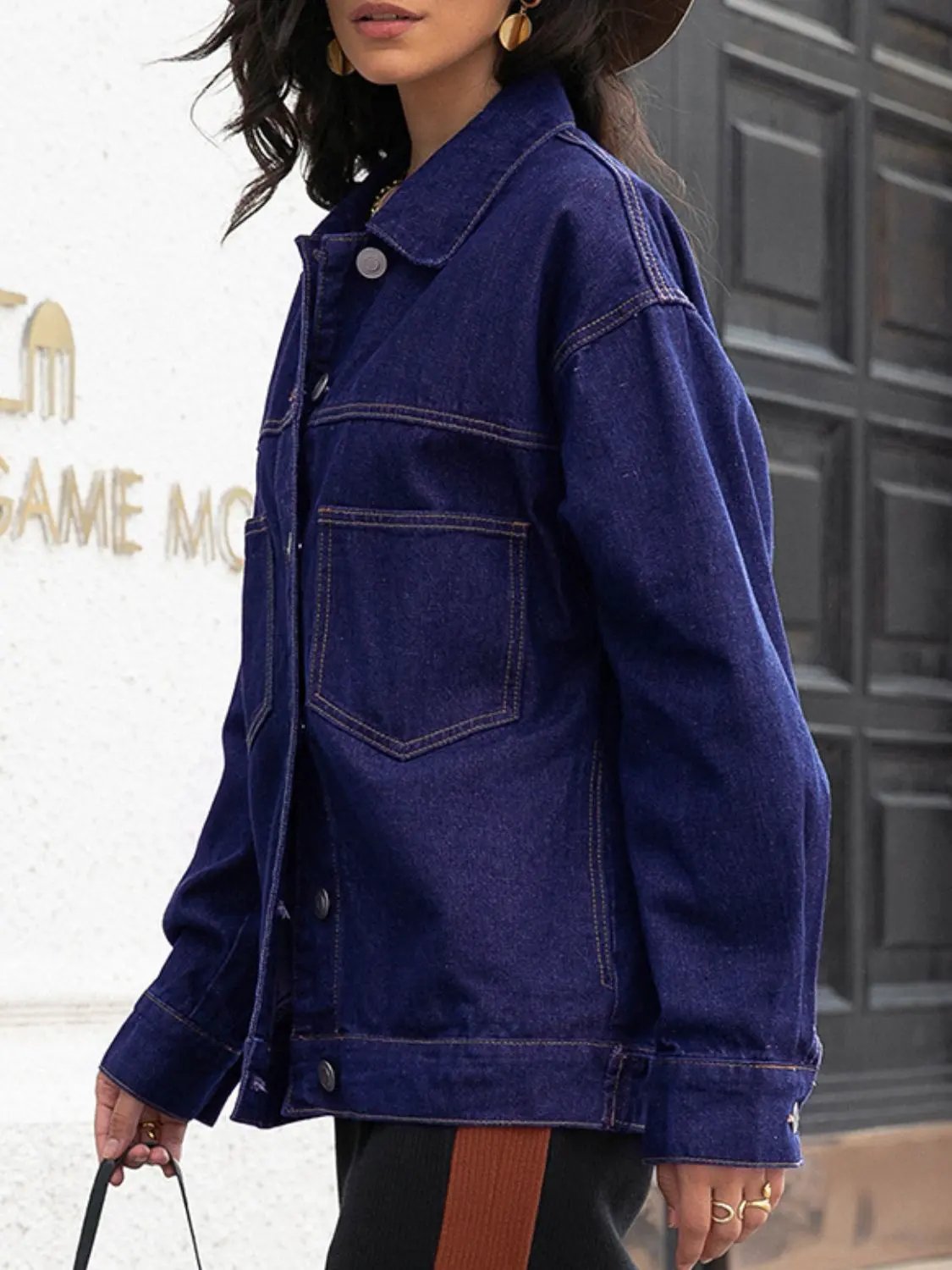 Buttoned Denim Jacket by Partner Label