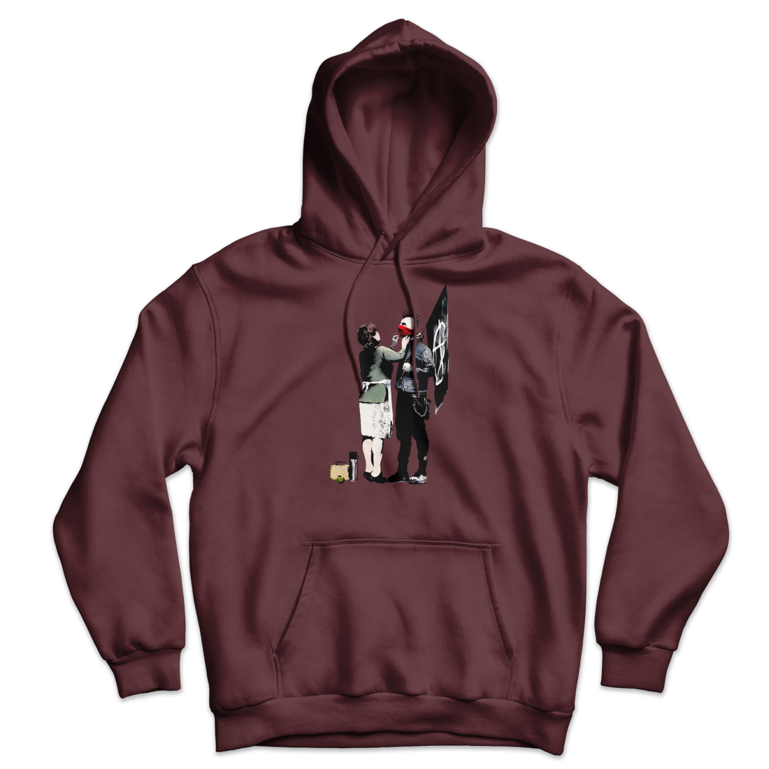 Banksy Anarchist Punk And His Mother Unisex Hoodie by Art-O-Rama Shop