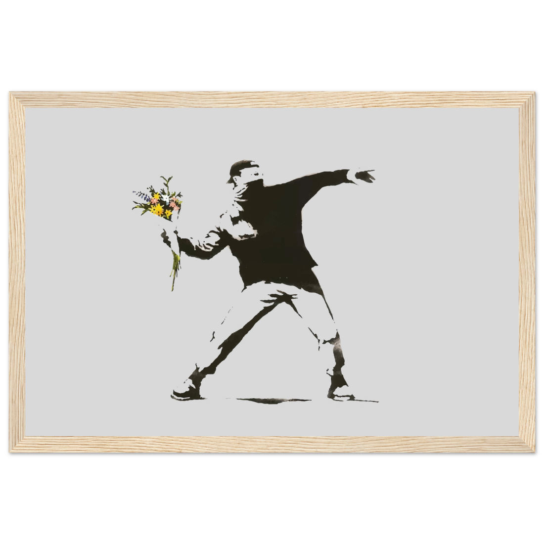 Banksy Flower Thrower artwork poster by Art-O-Rama Shop