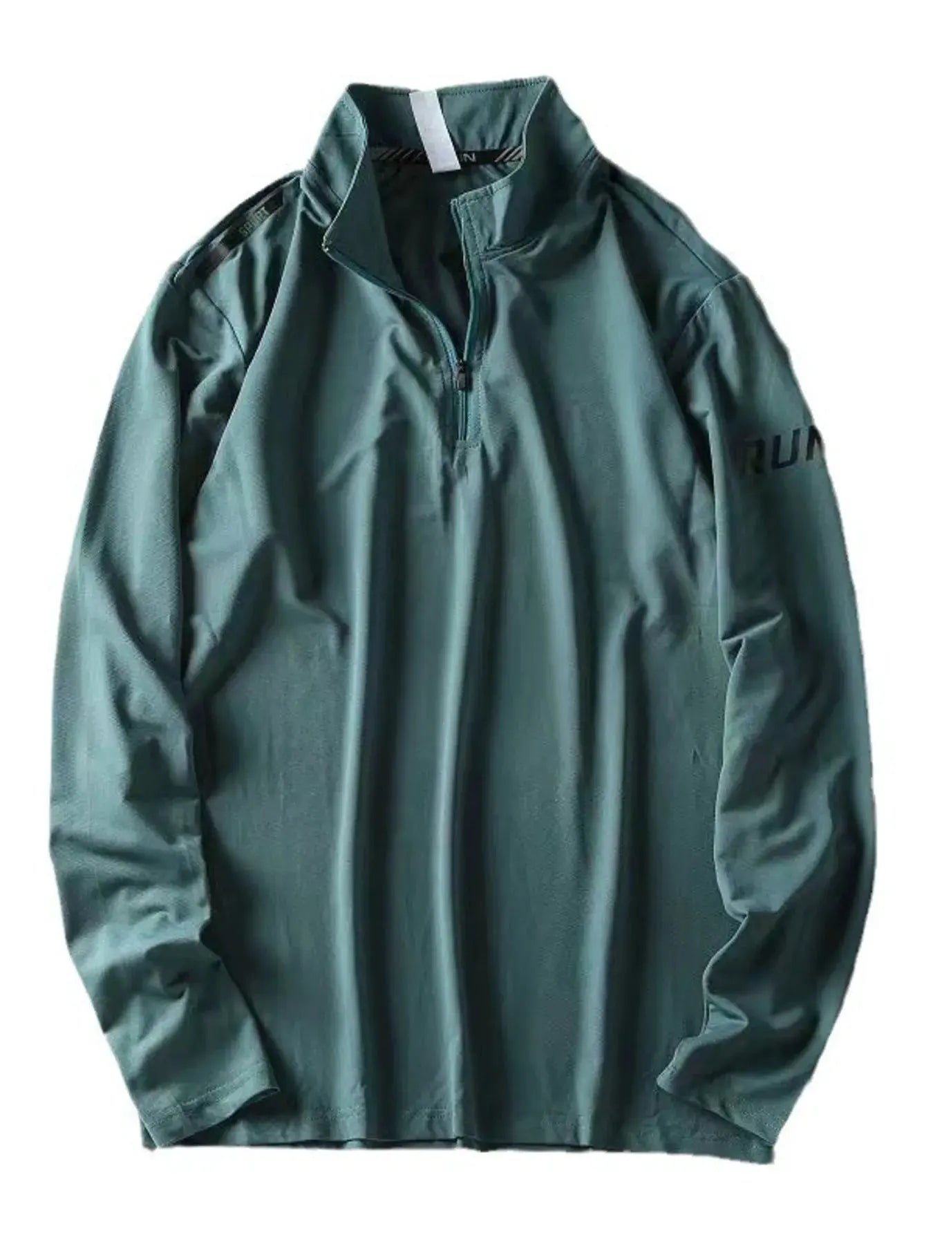 Men's Plus Size Quarter-Zip Long Sleeve Sweatshirt by Partner Label