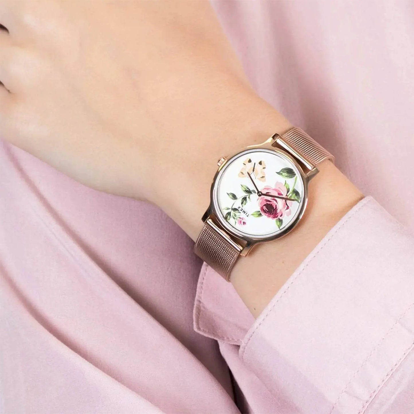 Timex Women's Rose Gold & Pink Watch, Brass Case | Tw2u19000 by TIMEX