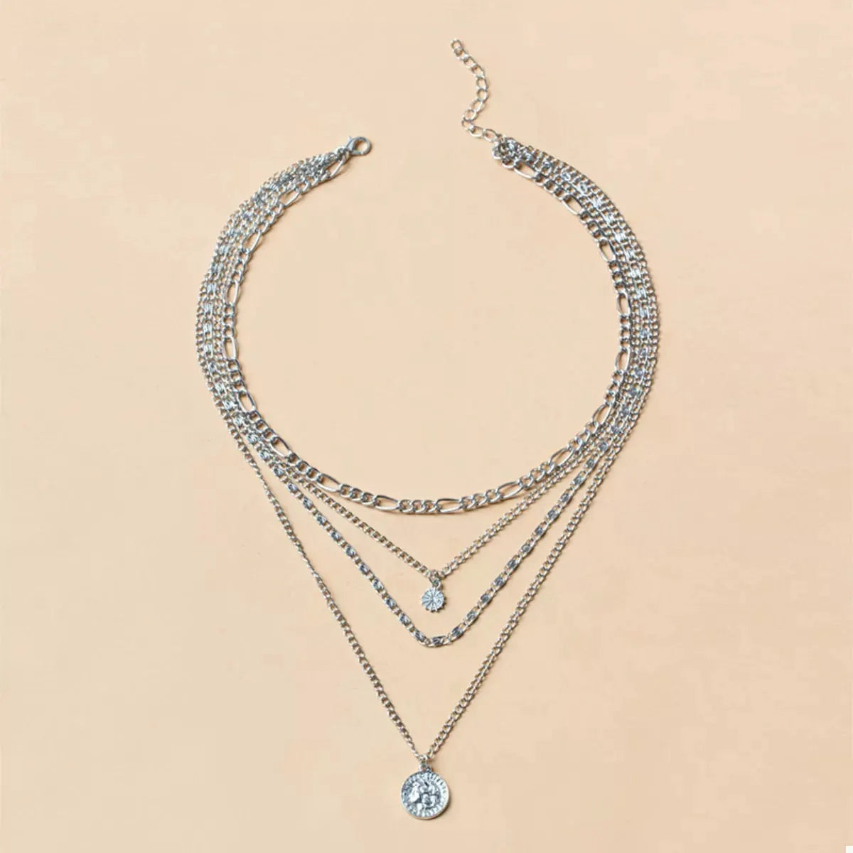 Four Layered Pendant Necklace by Partner Label