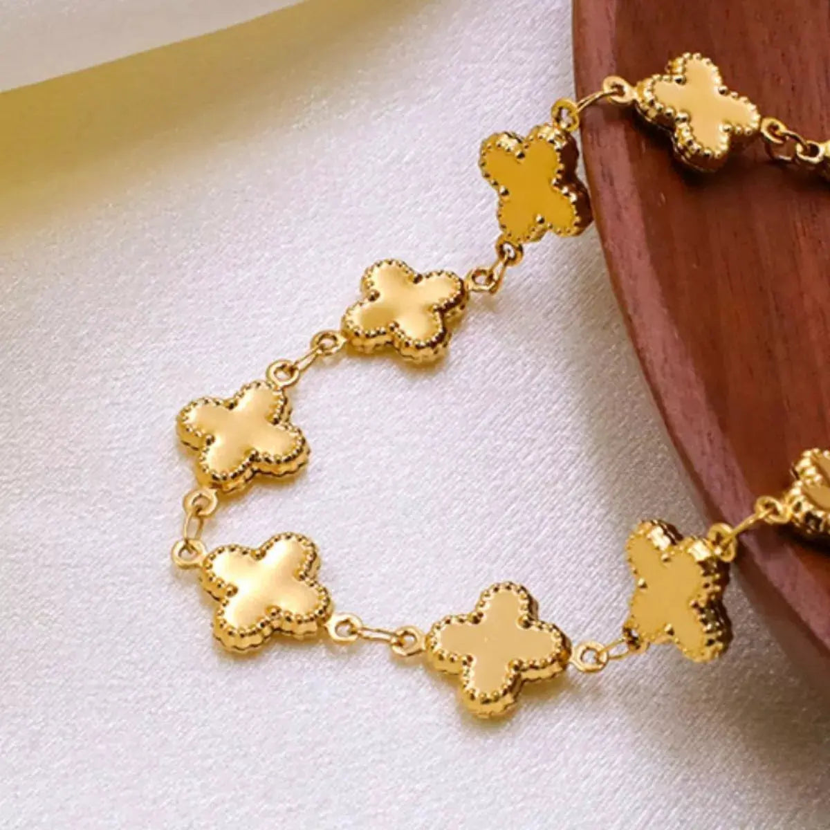 18K Gold-Plated Clover Charm Necklace by Partner Label