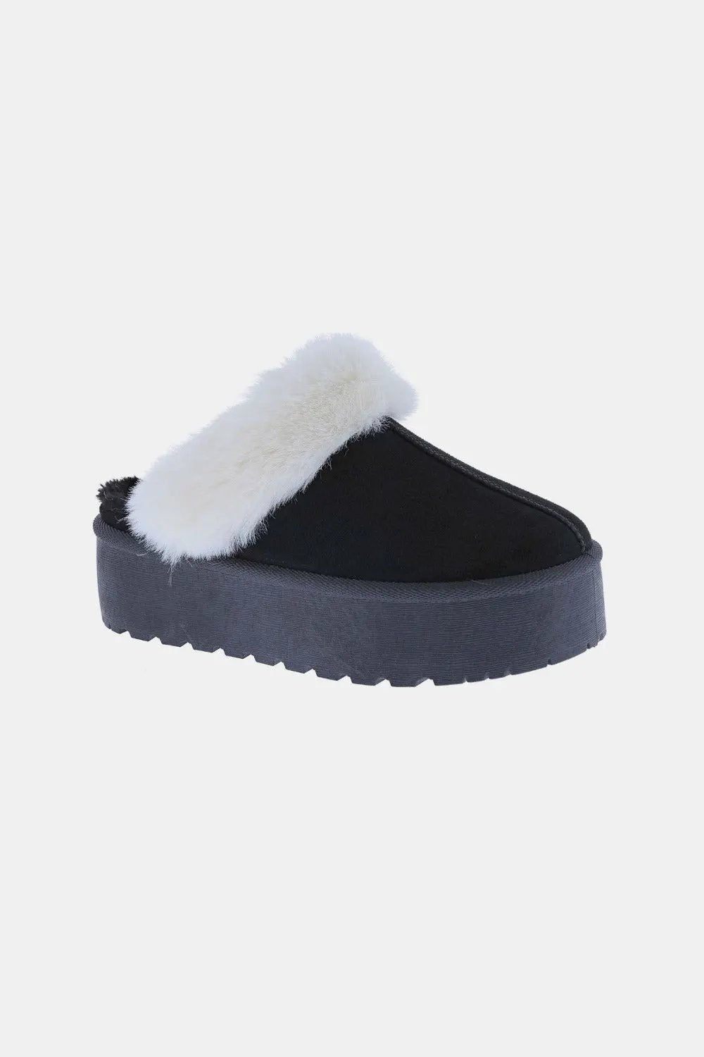 Weeboo Thick Bottom Fur Trim Snow Slippers by Weeboo