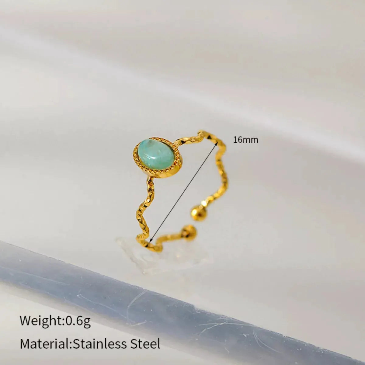 18K Gold-Plated Wave Open Ring by Partner Label