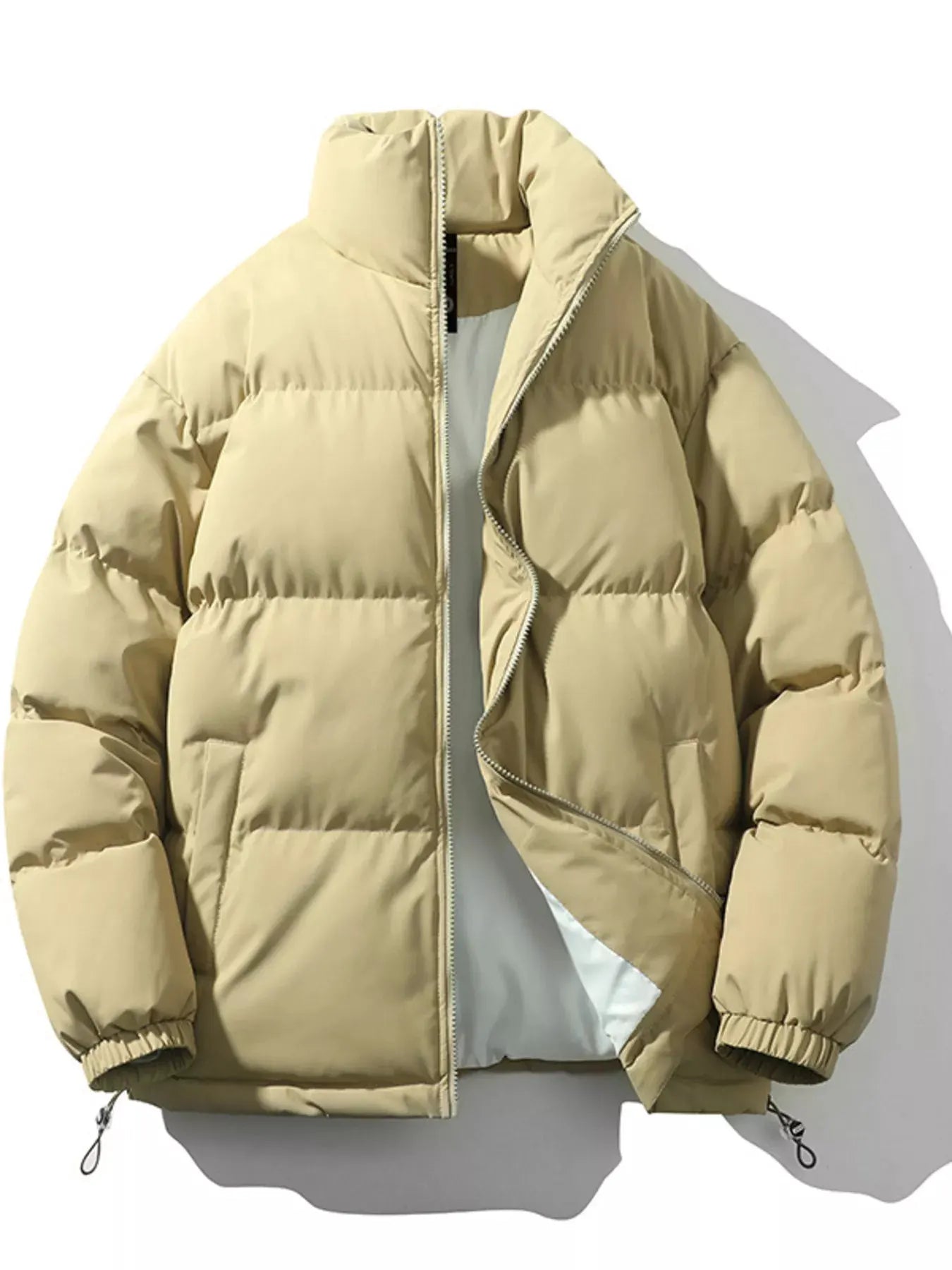 Men's Full Size Padded Zip Up Puffer Jacket Plus Size by Partner Label