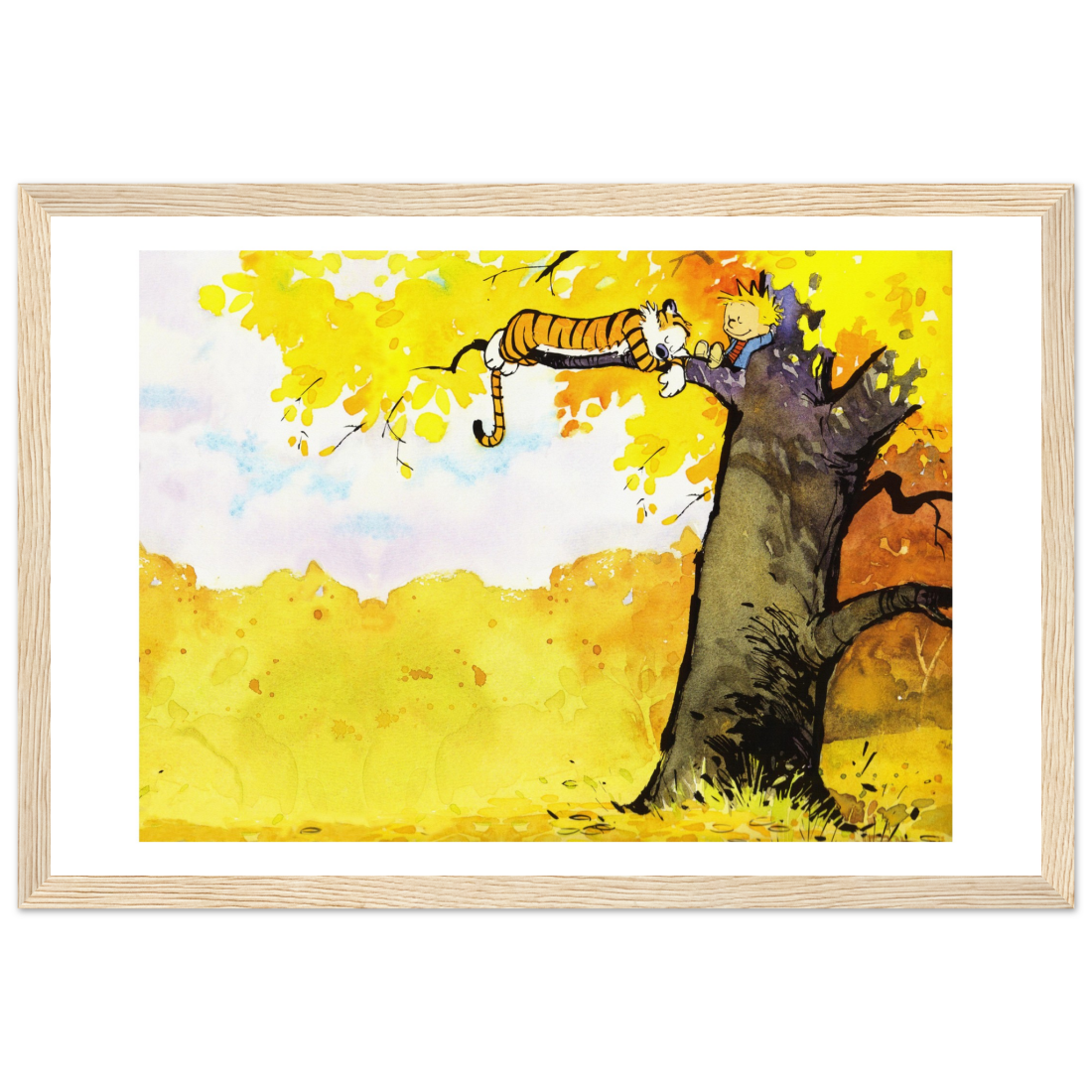 Calvin and Hobbes Resting on a Tree poster by Art-O-Rama Shop