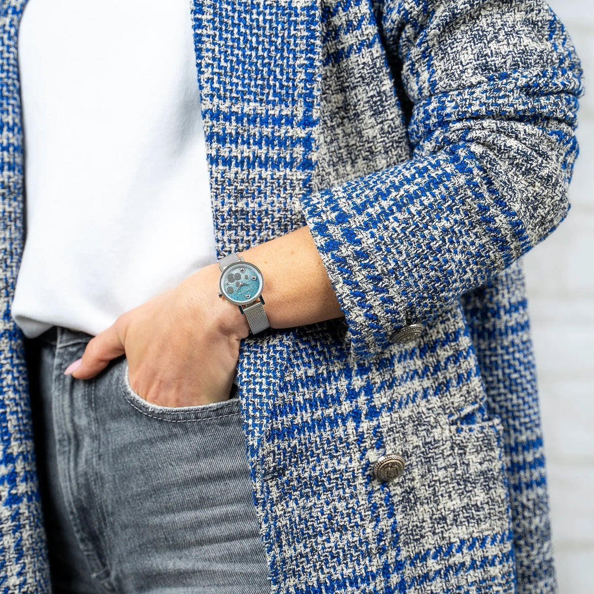 Pierre Cardin Women's Silver & Blue Watch, Stainless Steel | Ccm.0512 by PIERRE CARDIN