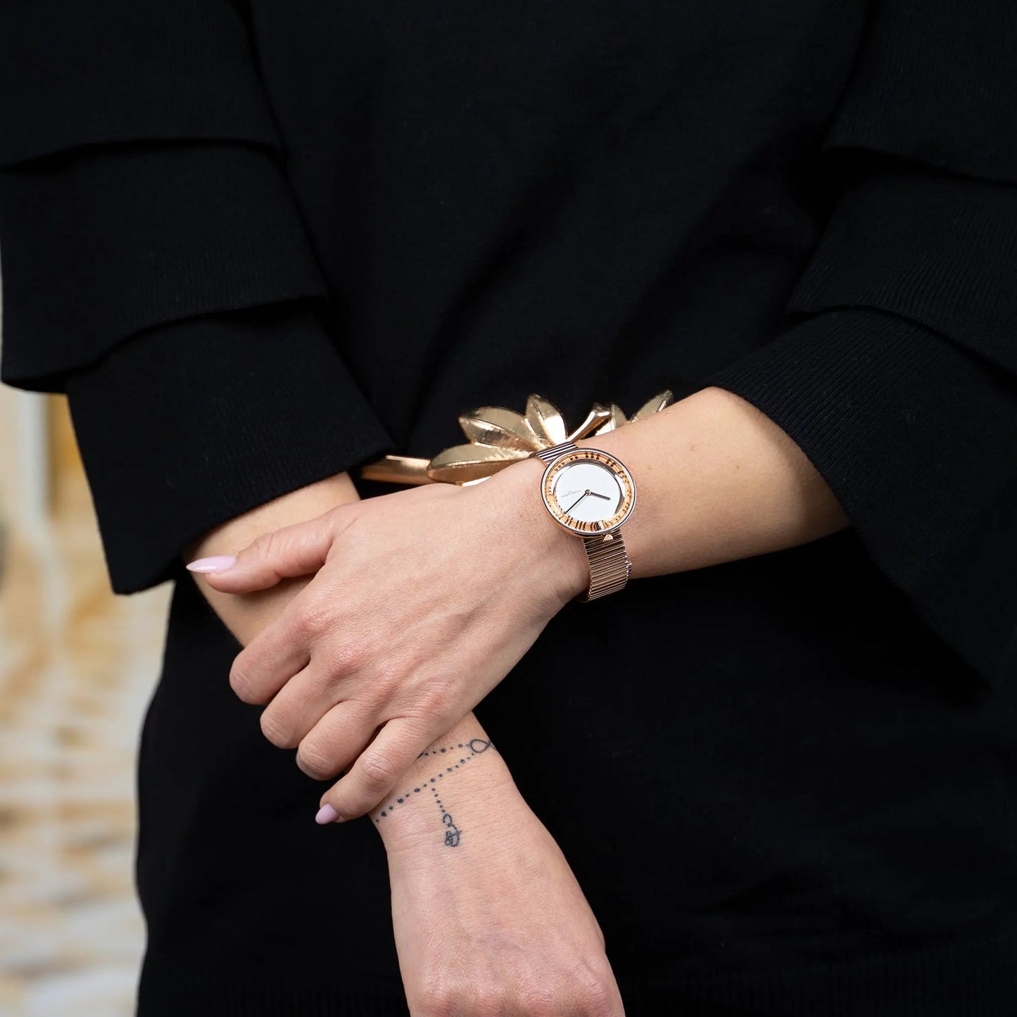 Pierre Cardin Women's Rose Gold Watch, White Dial | Cma.0017 by PIERRE CARDIN