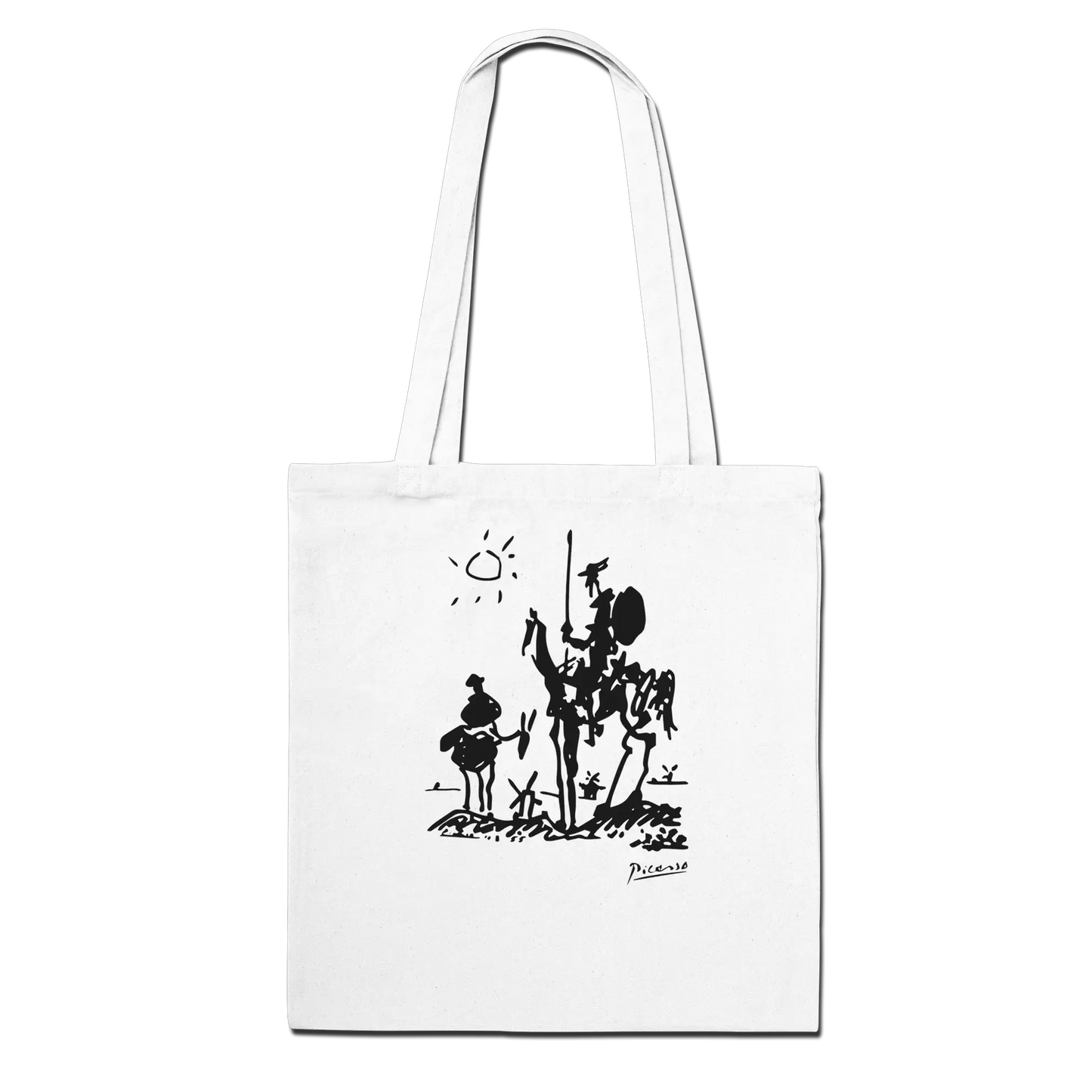 Pablo Picasso Don Quixote of La Mancha 1955 artwork tote bag by Art-O-Rama Shop