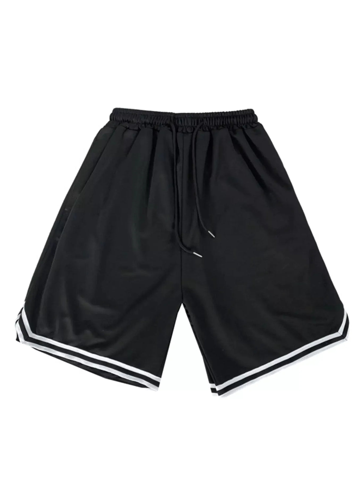Men's Plus Size Drawstring Striped Shorts by Trendsi