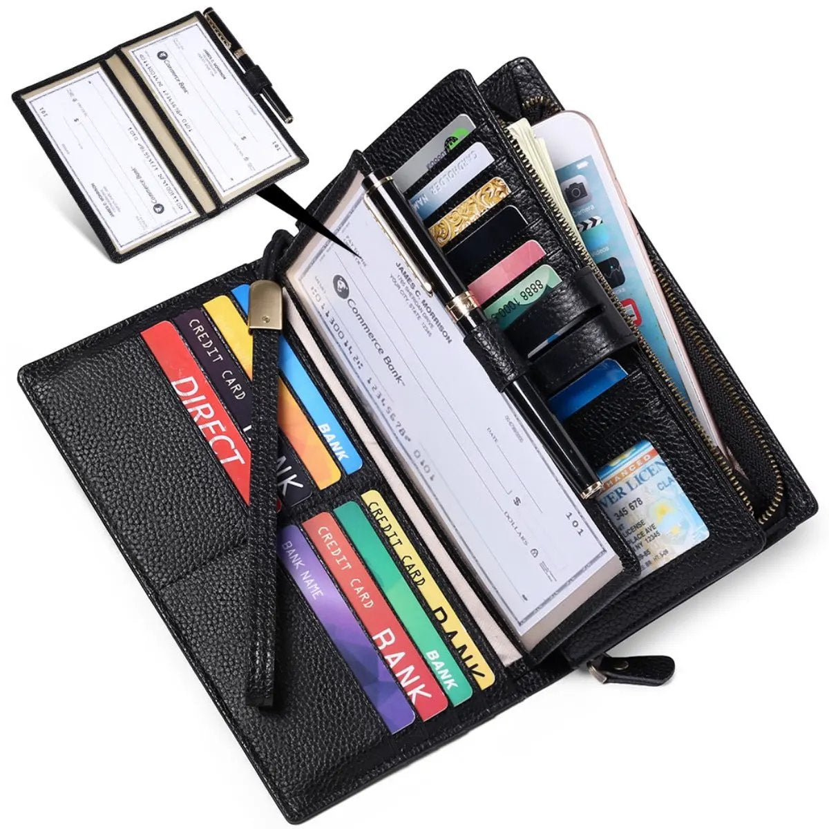 Leather Long Wallet by Partner Label