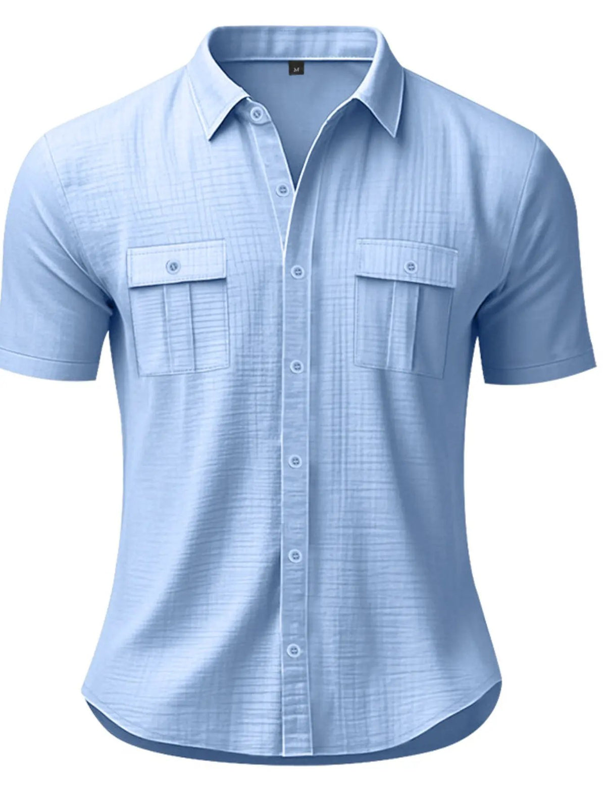 Men's Full Size Short Sleeve Shirt with Pockets Plus Size by Trendsi