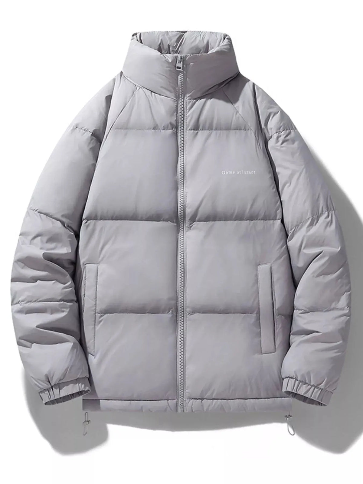 Men's Plus Size Zip Up Padded Puffer Jacket by Partner Label