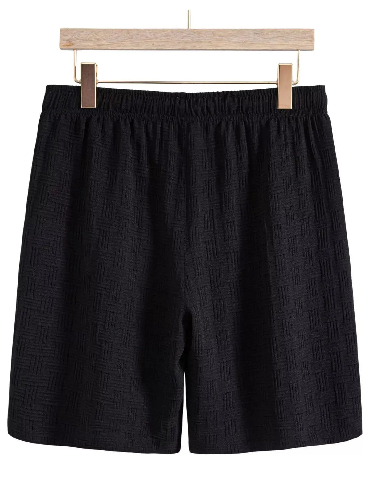 Men's Textured Drawstring Shorts by Trendsi