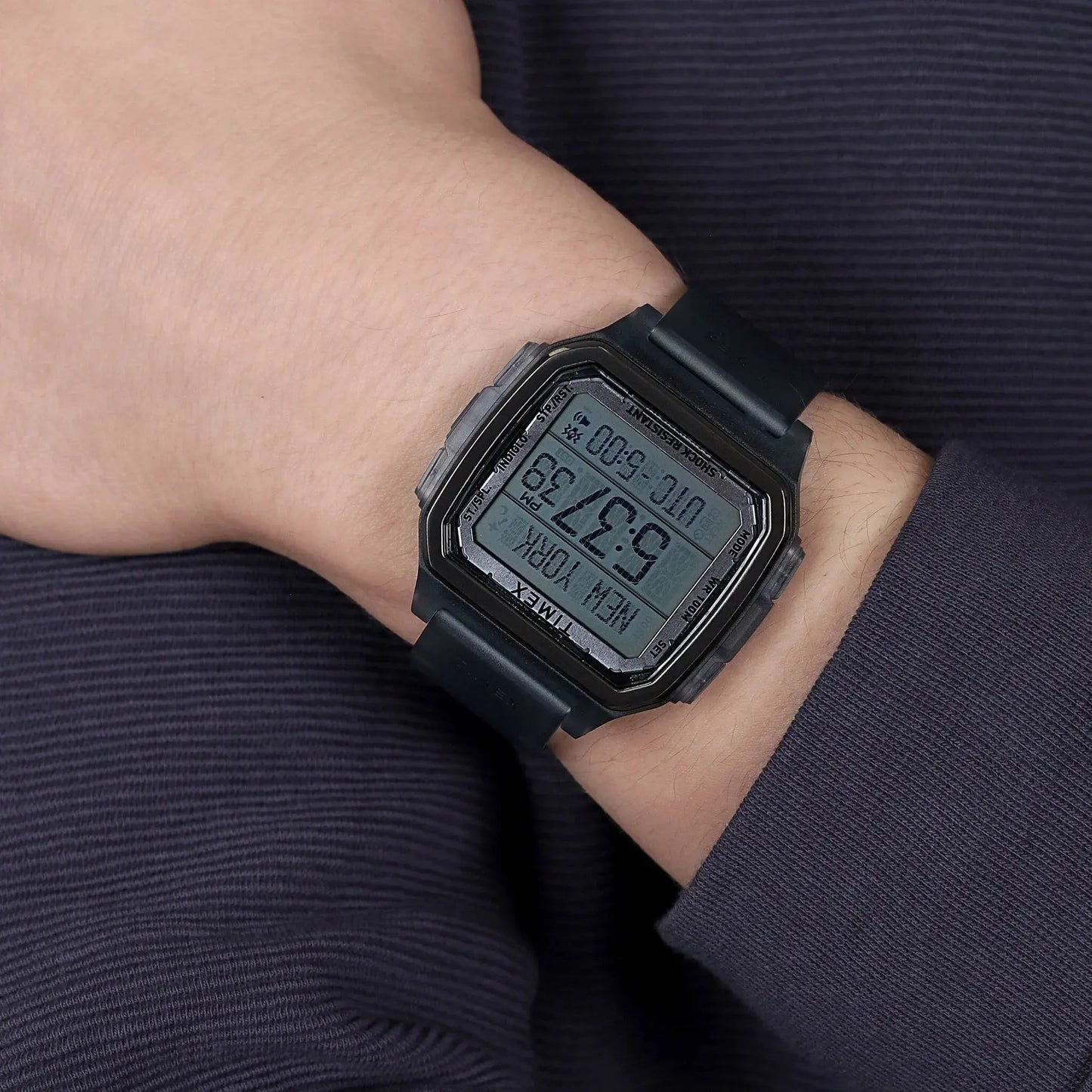 Timex Men's Blue Silicone Watch, Resin Square Case | Tw2u56500 by TIMEX