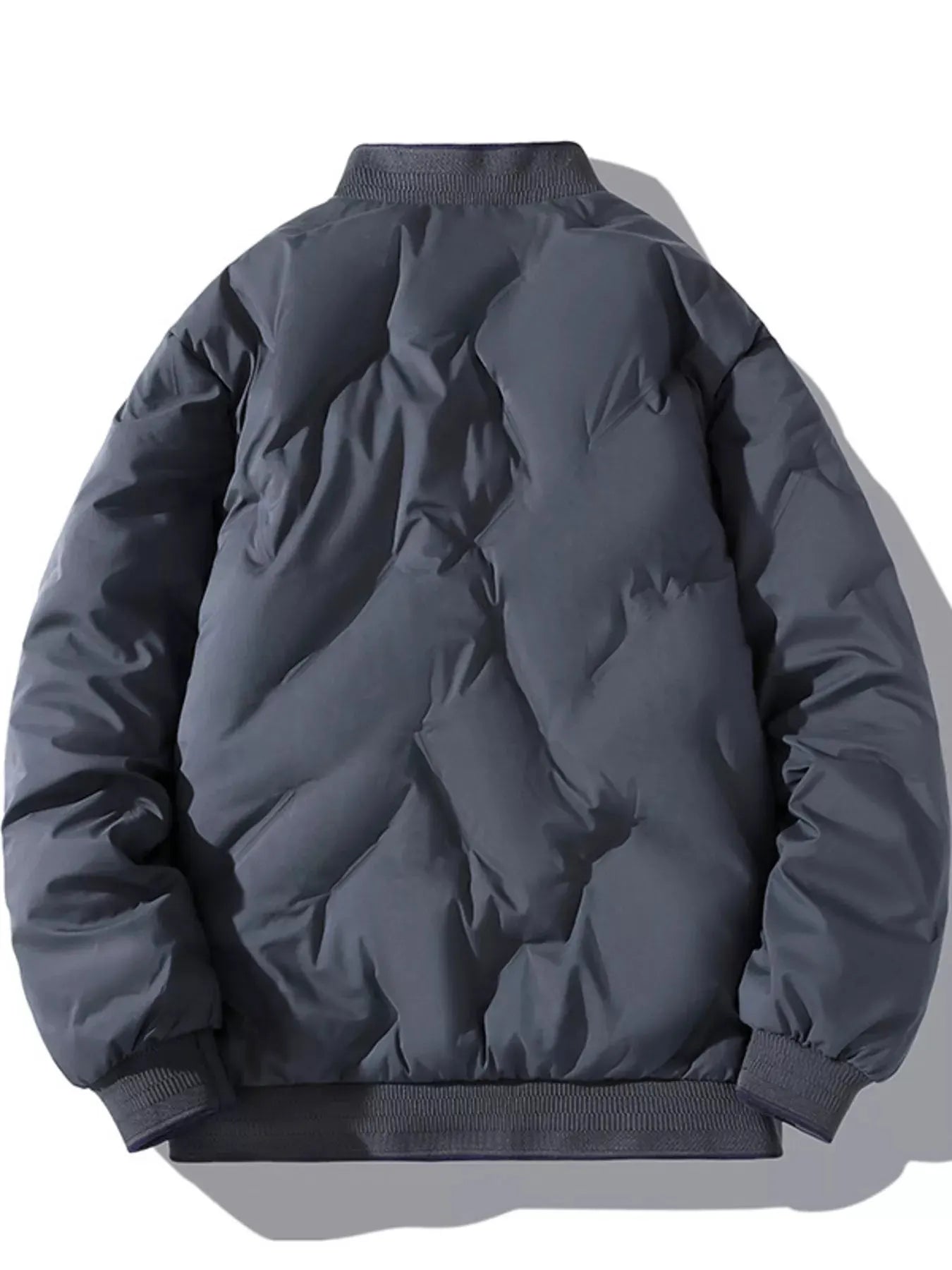 Men's Plus Size Padded Zip Up Bomber Jacket by Partner Label