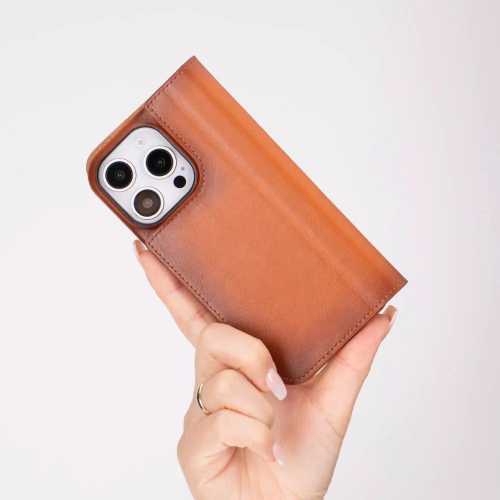 Decatur Leather iPhone 16 Pro Folio Case by TORONATA