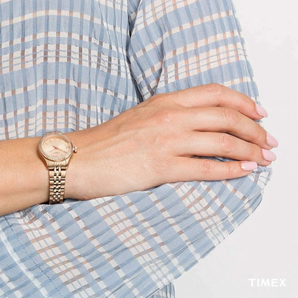 Timex Women's Rose Gold Stainless Steel Watch, 24mm Dial | Tw2t86500 by TIMEX