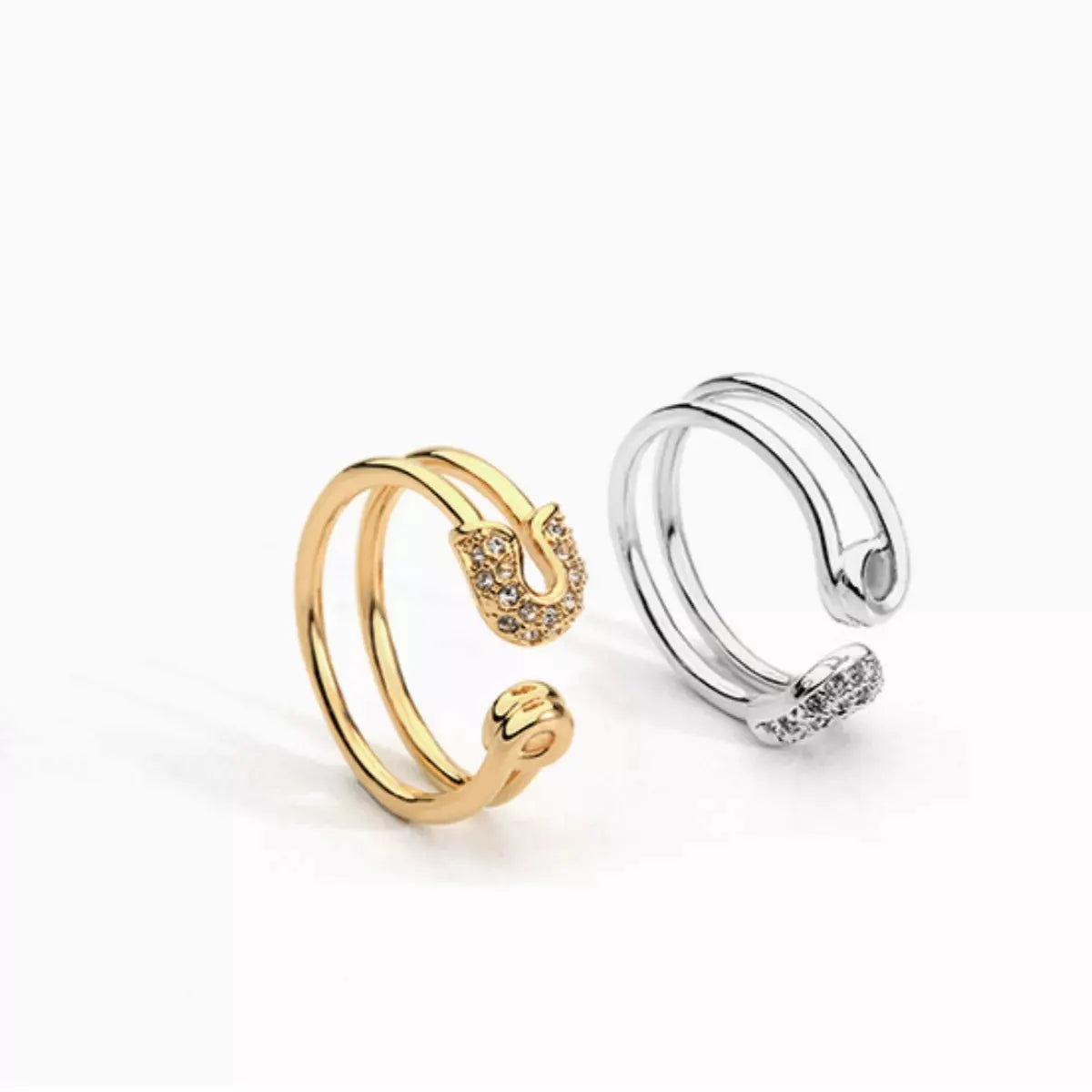 Zircon Double Band Open Ring by Partner Label