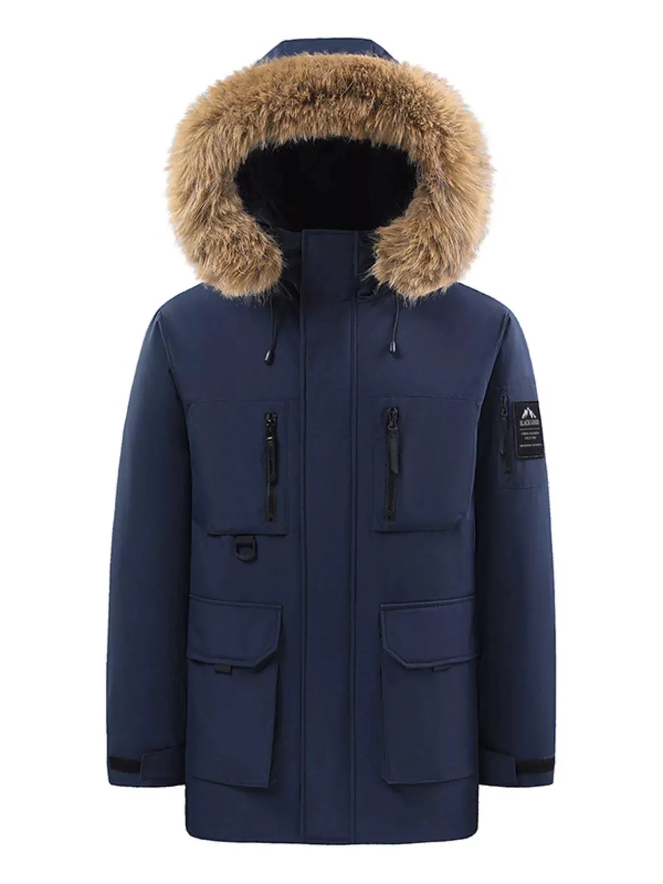 Men's Full Size Fur Hooded Winter Parka Coat Plus Size by Partner Label