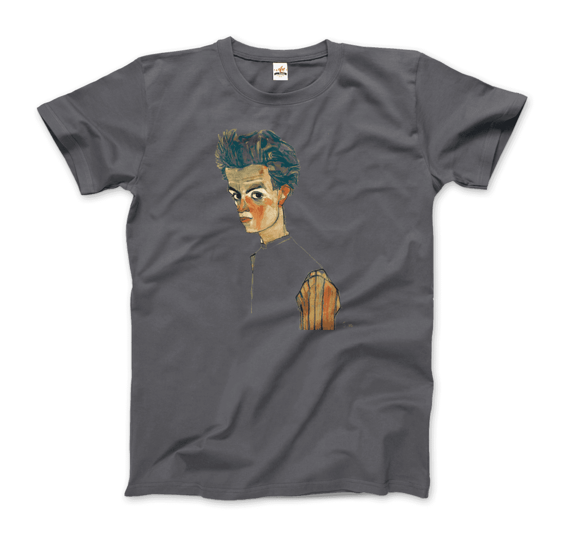 Egon Schiele Self-Portrait, art t-shirt by Art-O-Rama Shop
