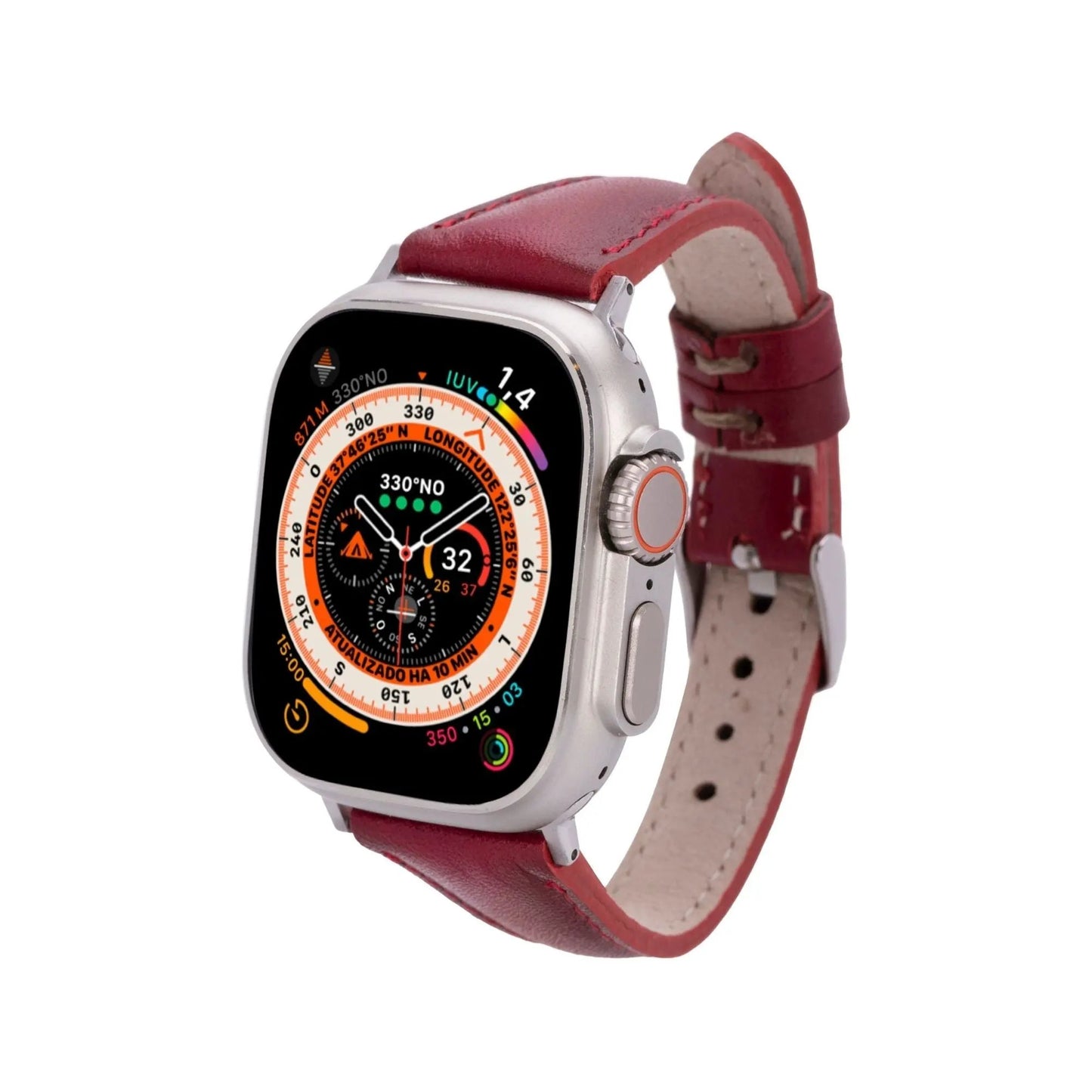 Evansville Slim Leather Bands for Apple Watch 9, Ultra 2 & SE by TORONATA