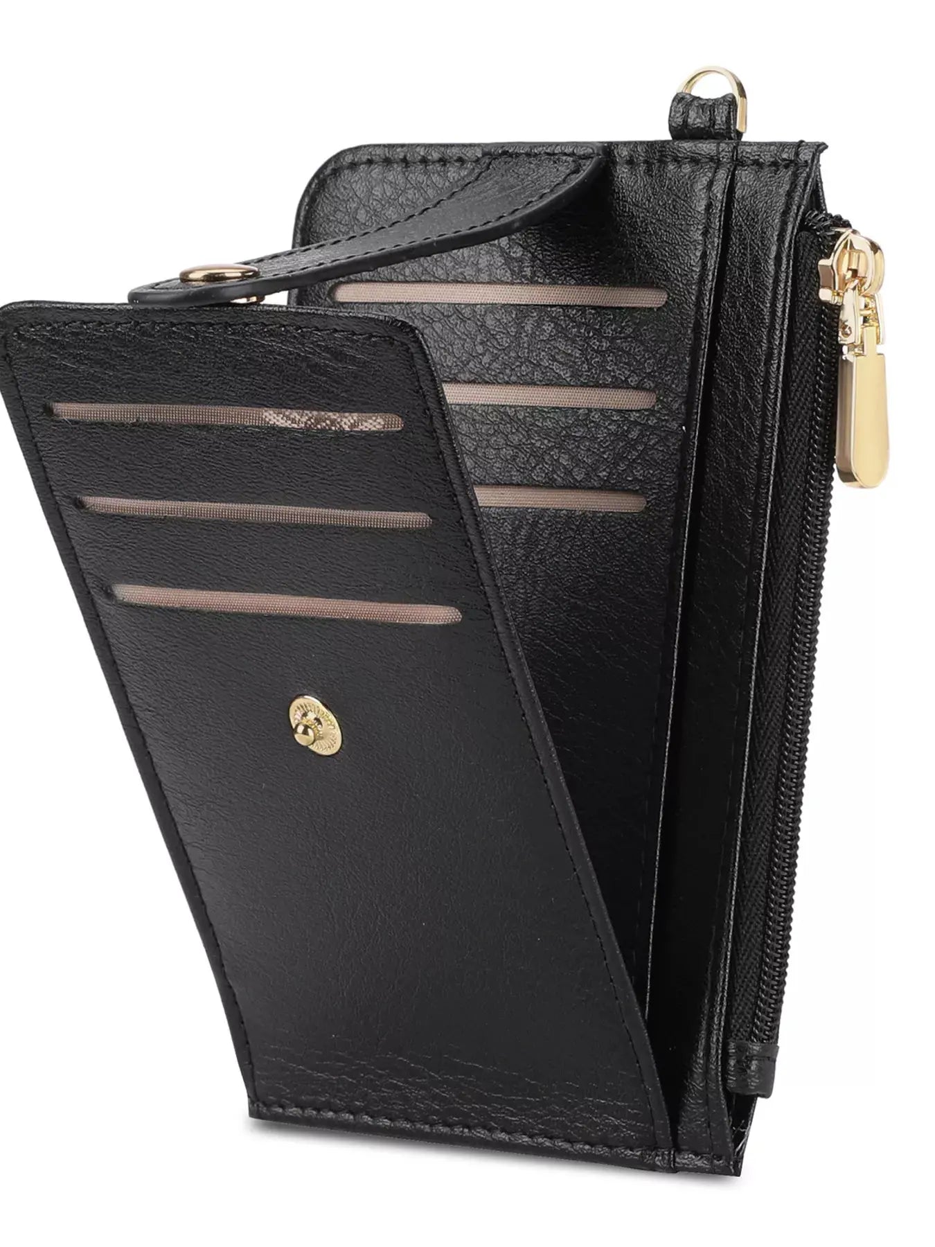 Zippered Leather Card Holder Wallet by Partner Label