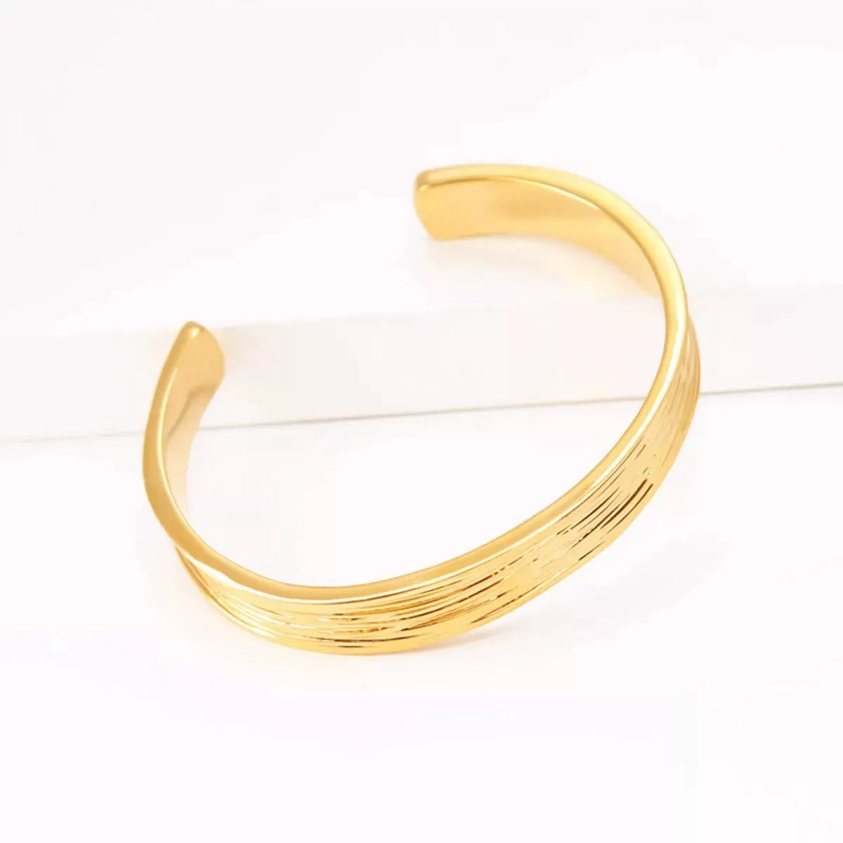 18K Gold-Plated Copper Open Bracelet by Partner Label