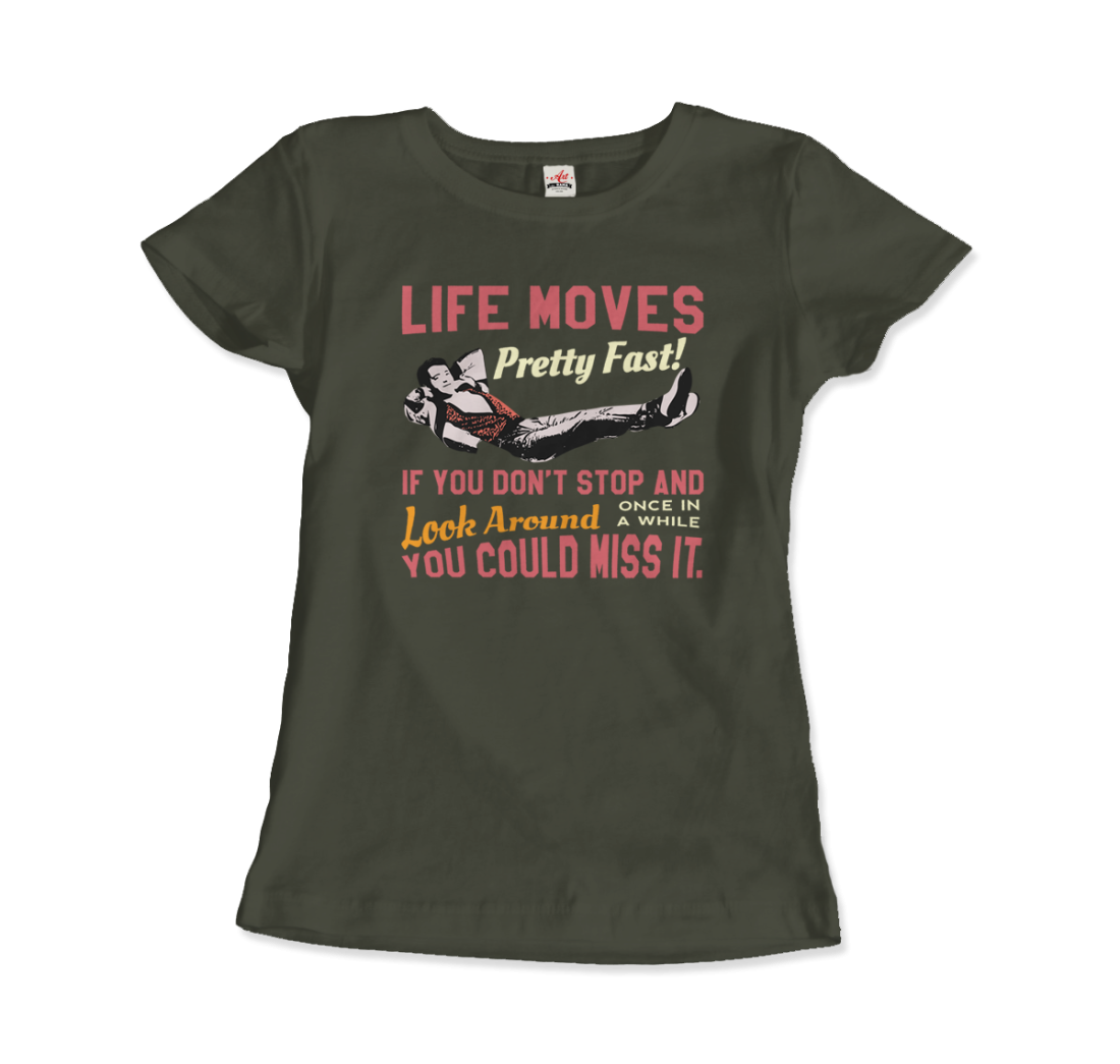 Ferris Bueller's Day Off Life Moves Pretty Fast t-shirt by Art-O-Rama Shop