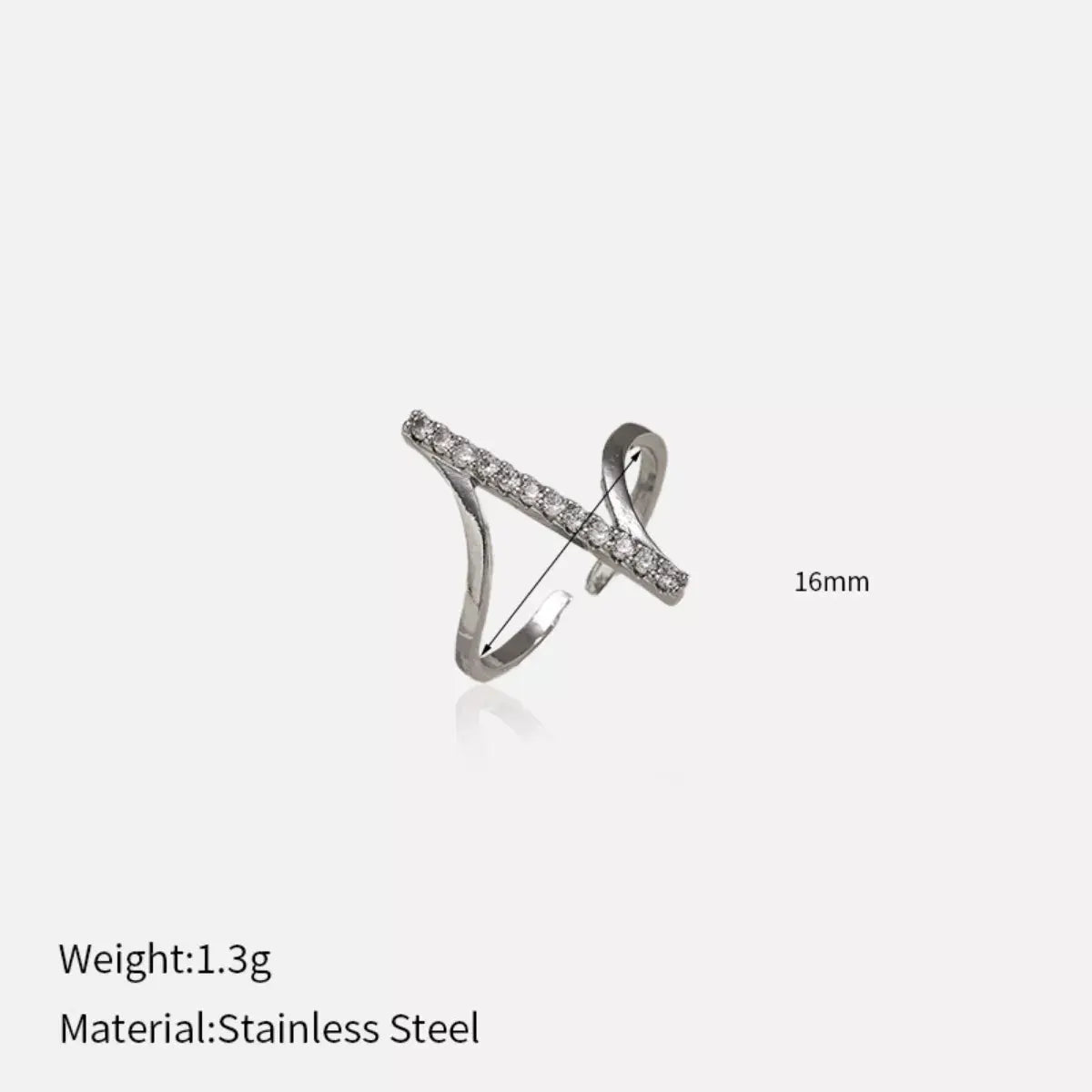 Irregular Rhinestone Ring by Partner Label
