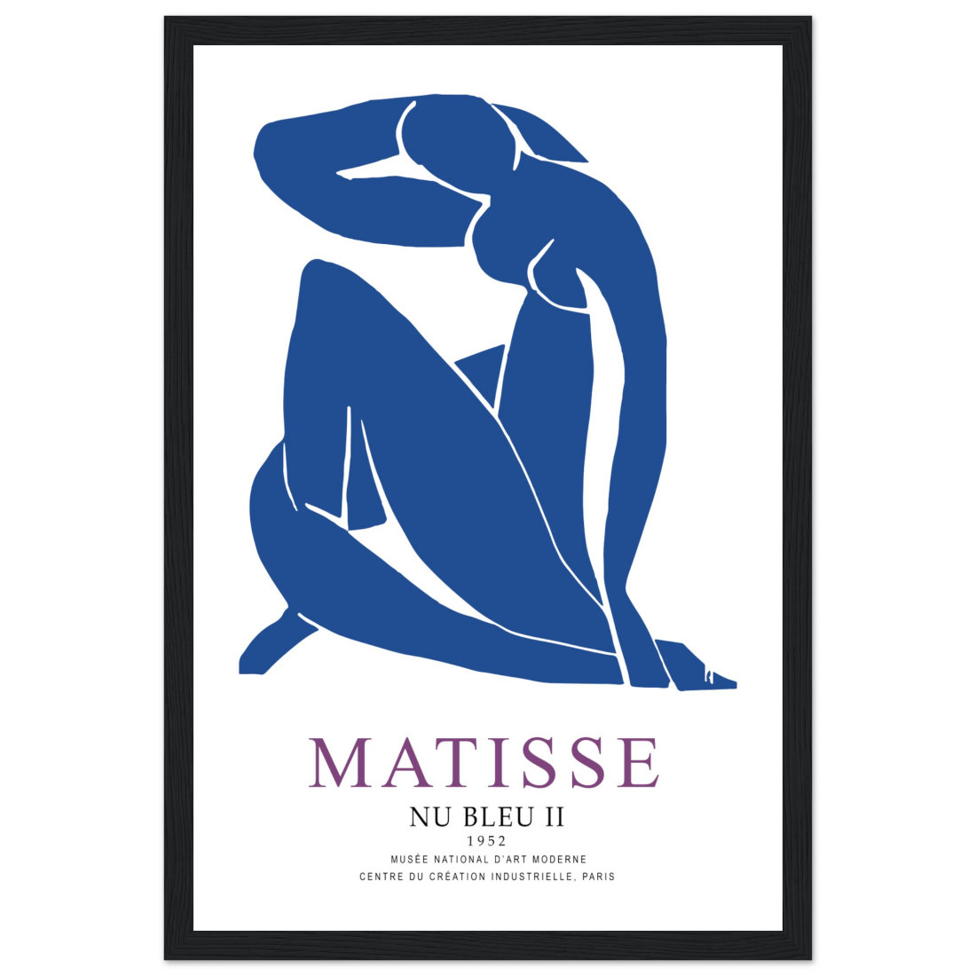 Henri Matisse Nu Bleu II (Blue Nude II) 1952 artwork poster by Art-O-Rama Shop