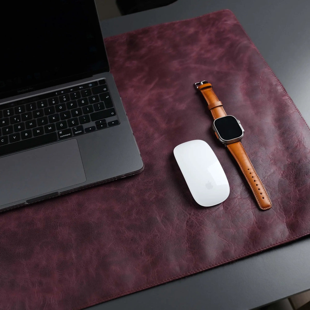 Jersey Purple Leather Desk Pad for Office and Home by TORONATA