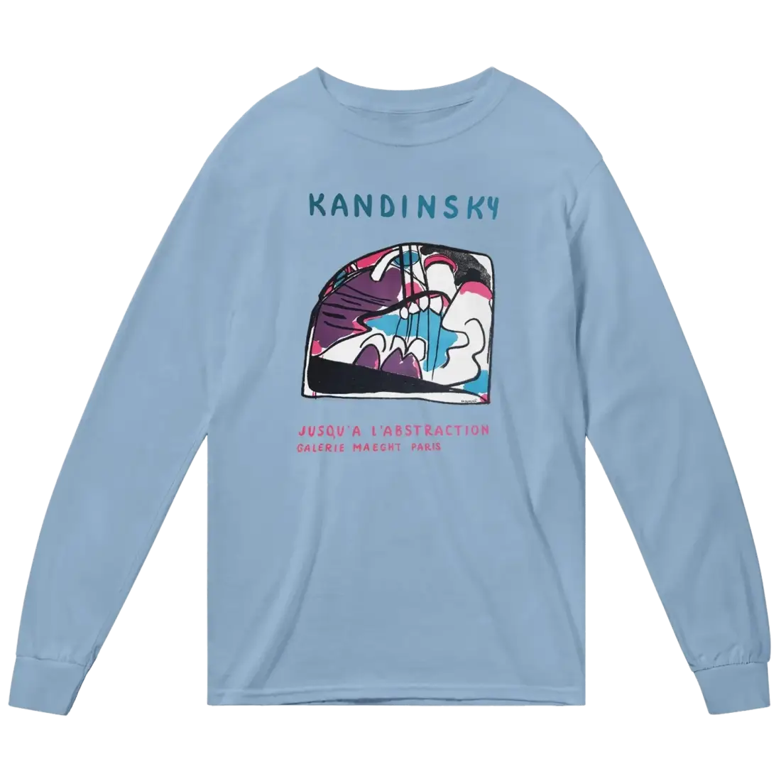 Kandinsky - Jusqu'a l'abstraction 1960 Artwork Long Sleeve Shirt by Art-O-Rama Shop
