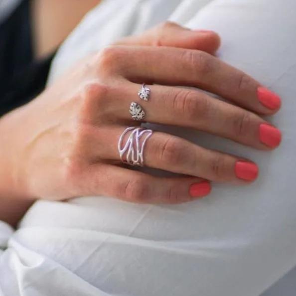 Ring Nature - Sterling Silver Nature-Inspired Ring by La Moda Me