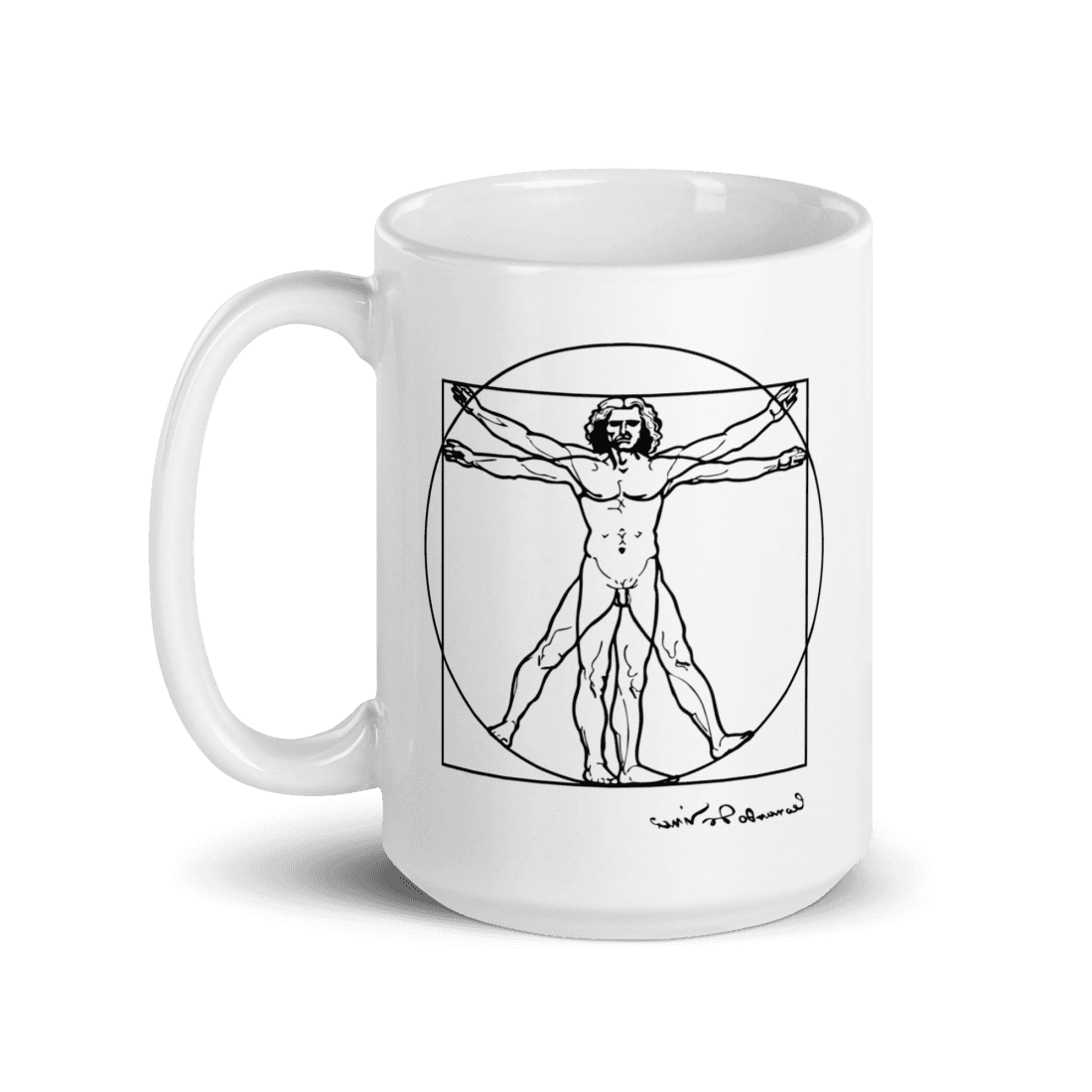 Leonardo Da Vinci, Vitruvian Man Sketch Mug by Art-O-Rama Shop