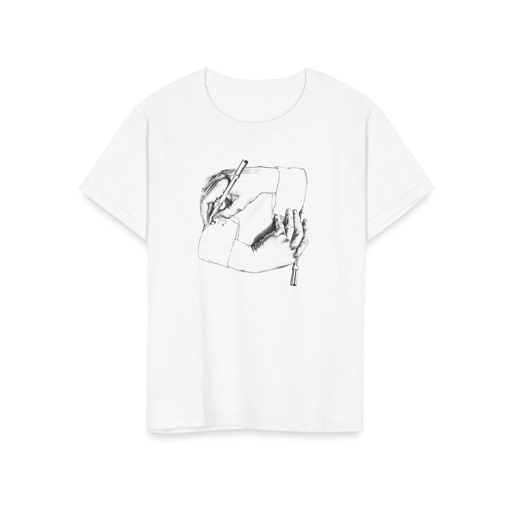 MC Escher Hand Drawing Hand art t-shirt by Art-O-Rama Shop