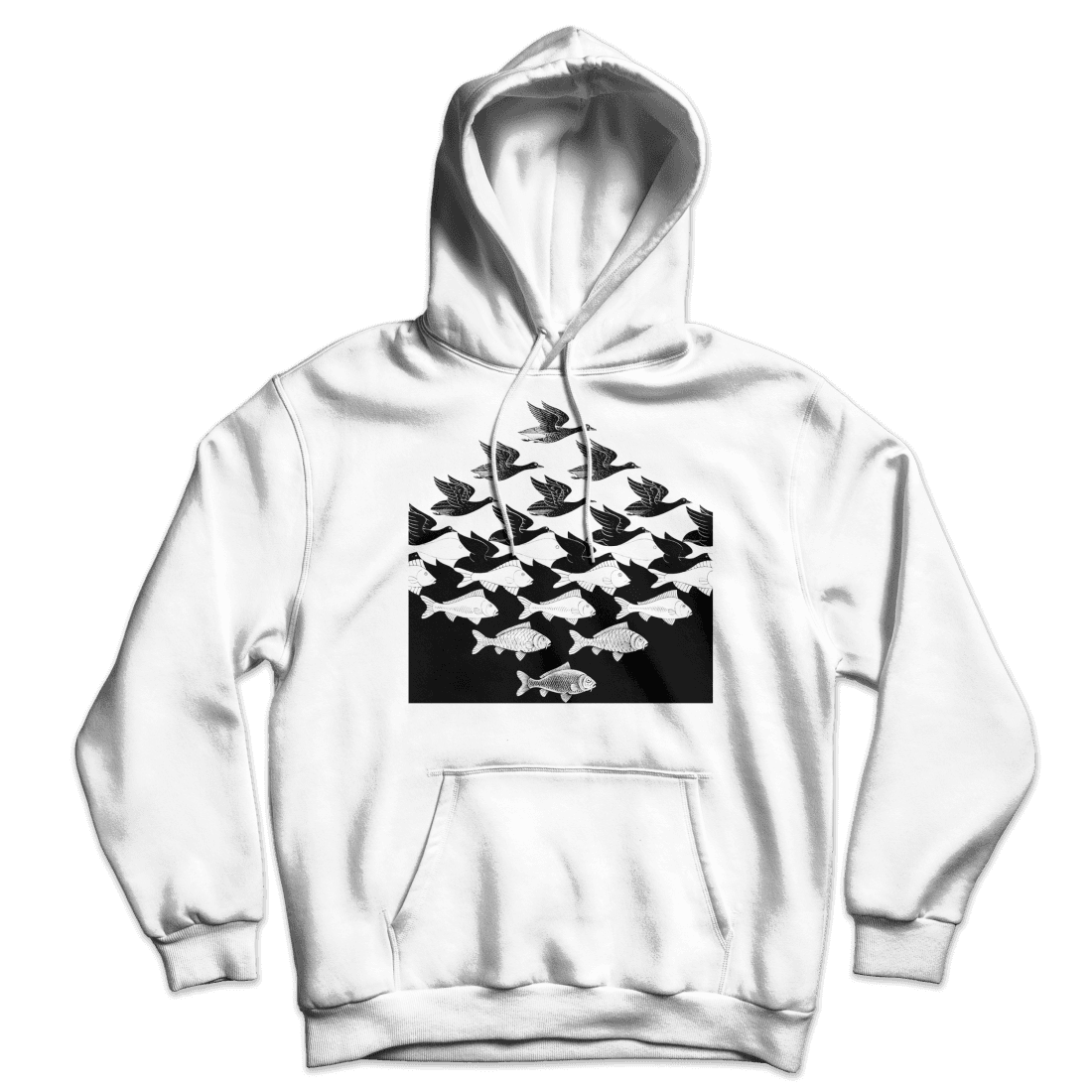 MC Escher Sky and Water I Art Unisex Hoodie by Art-O-Rama Shop
