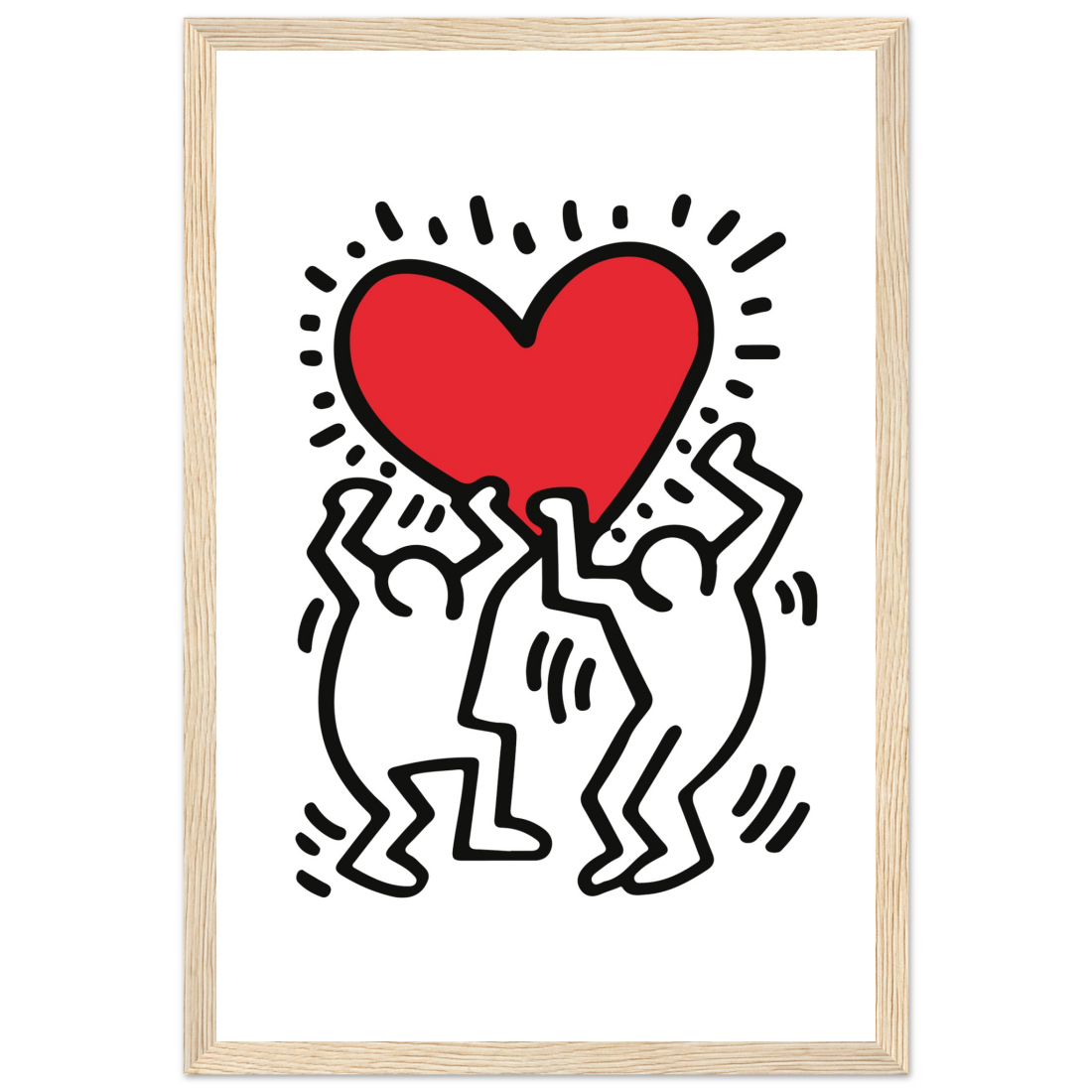 Men Holding Heart pop art poster by Art-O-Rama Shop