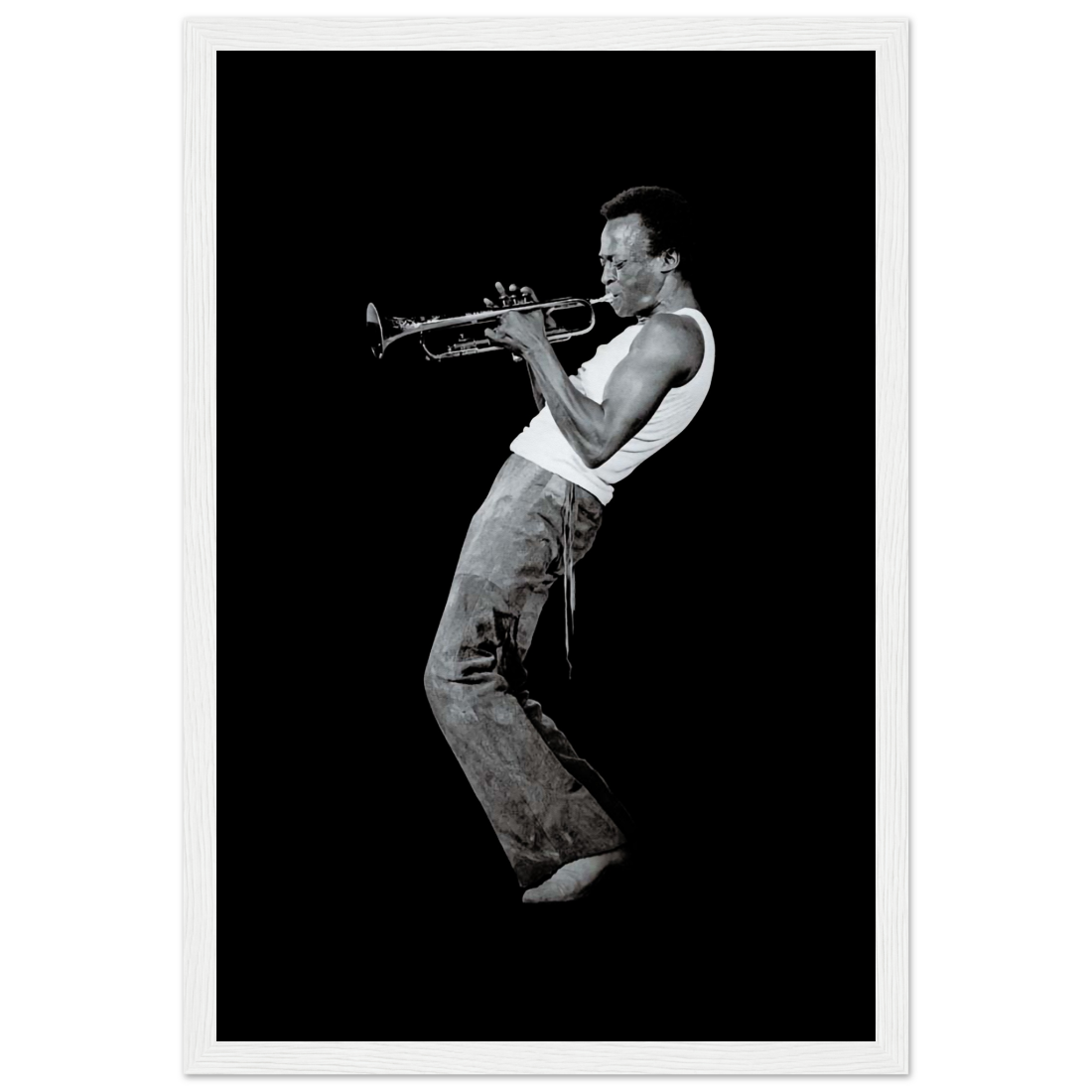 Miles Davis Playing his Trumpet artwork poster by Art-O-Rama Shop