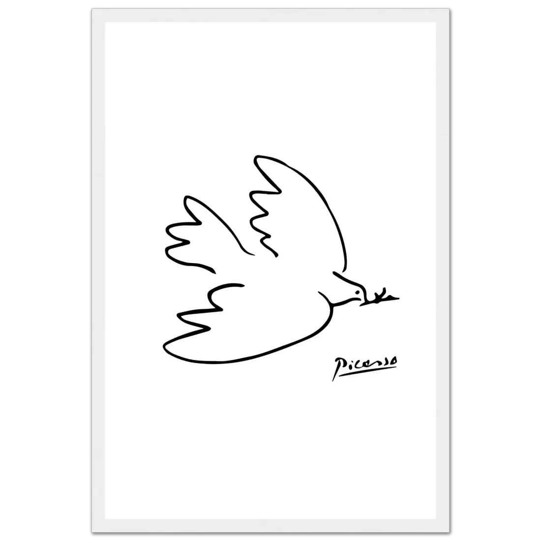 Pablo Picasso Dove of Peace Line artwork poster by Art-O-Rama Shop