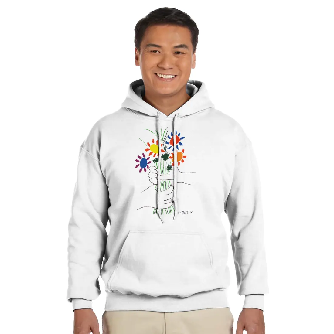 Picasso Bouquet of Peace 1958 Artwork Unisex Hoodie by Art-O-Rama Shop