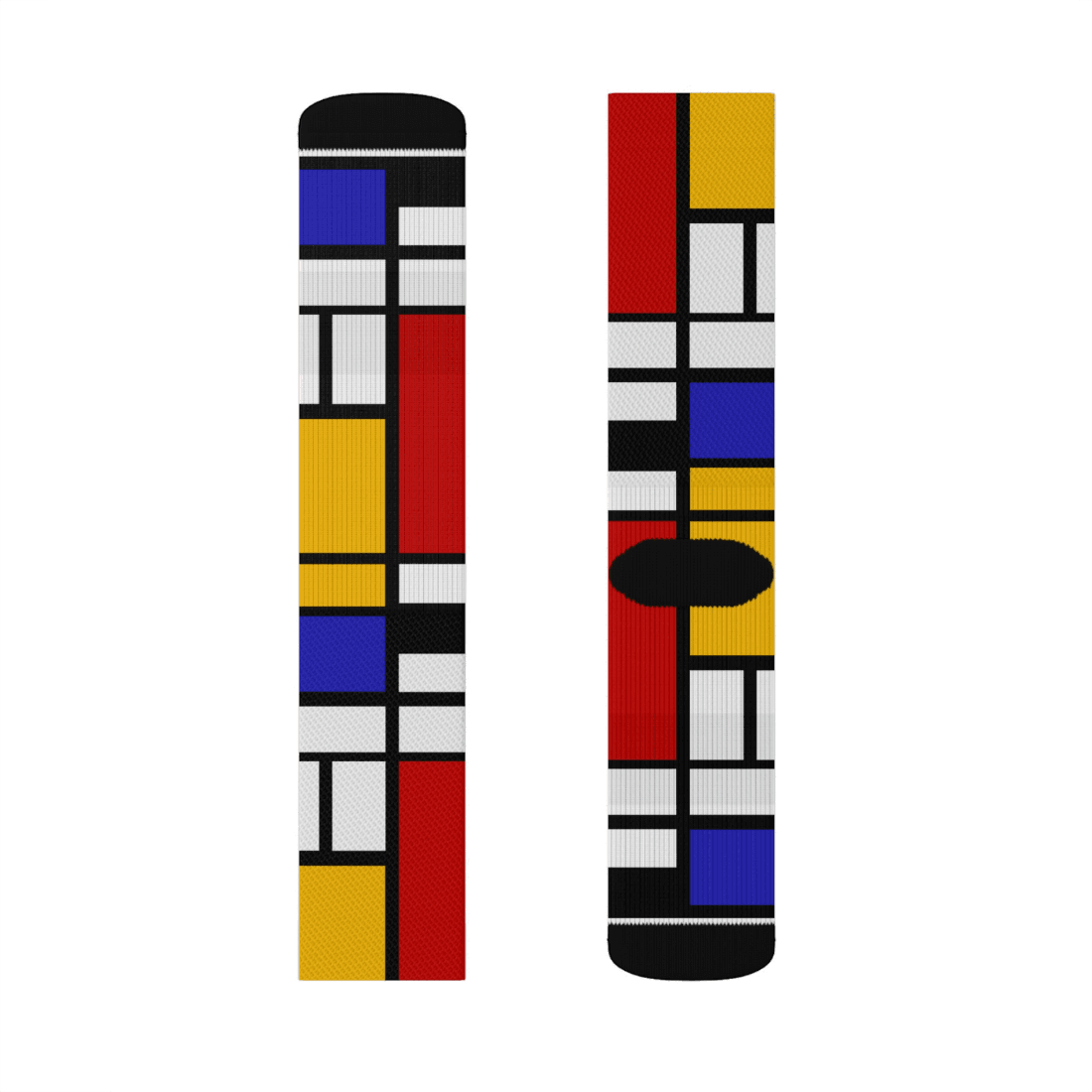 Piet Mondrian - Composition with Red, Yellow, and Blue - 1942 Artwork Socks by Art-O-Rama Shop