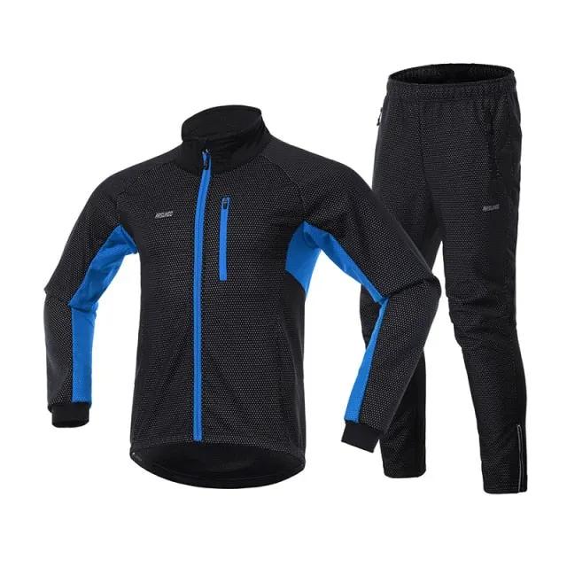 Men Winter Thermal Cycling Jacket Set Windproof Waterproof Warm Bike Jacket MTB Pant Bicycle Suit Cycling Clothing by Vimost Shop