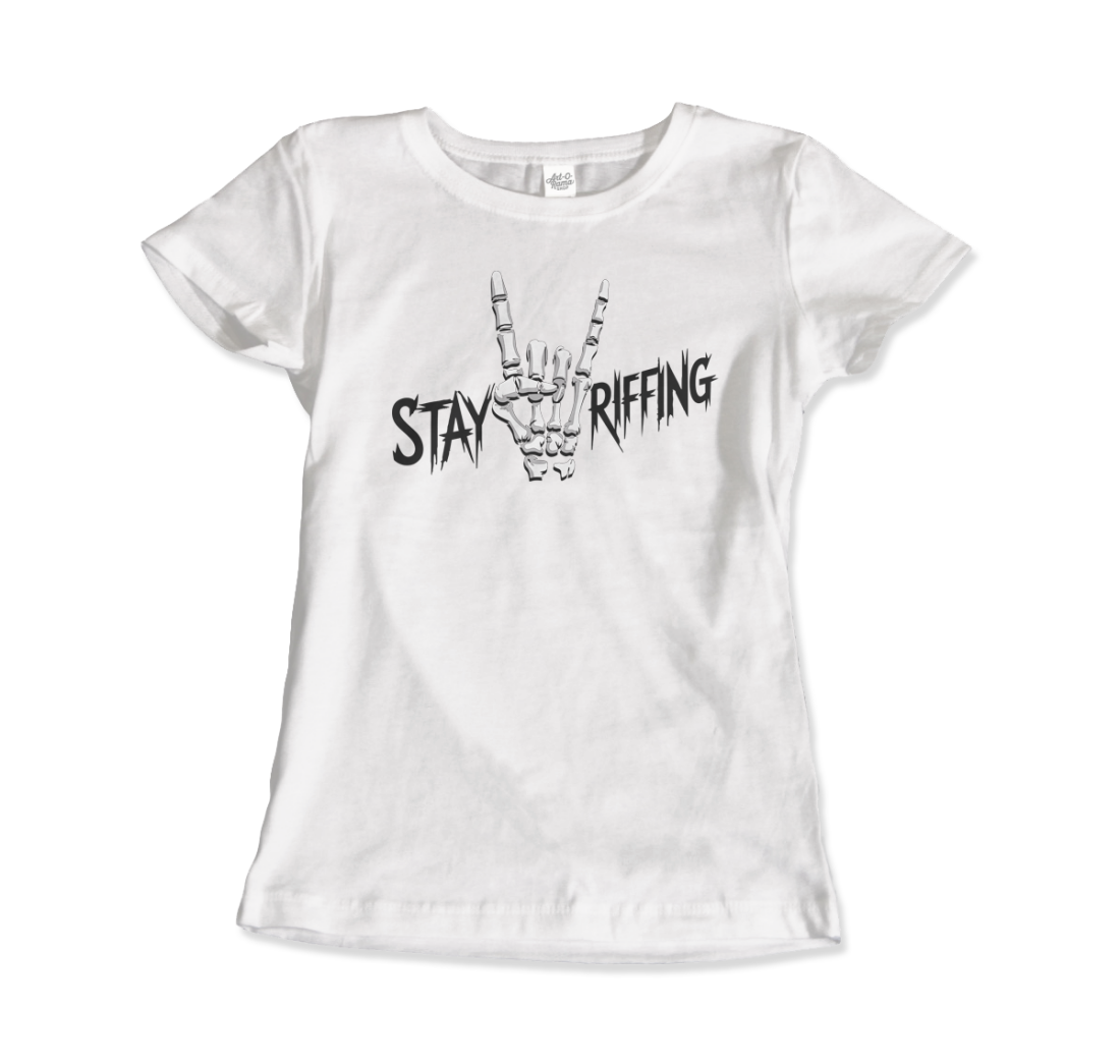 Stay Riffing Rock'n Roll Skull t-shirt by Art-O-Rama Shop