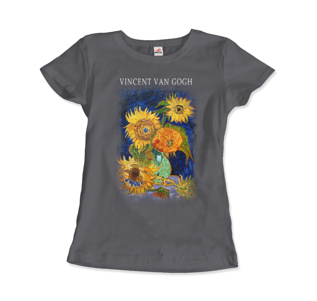 Van Gogh Five Sunflowers 1888, artwork t-shirt by Art-O-Rama Shop