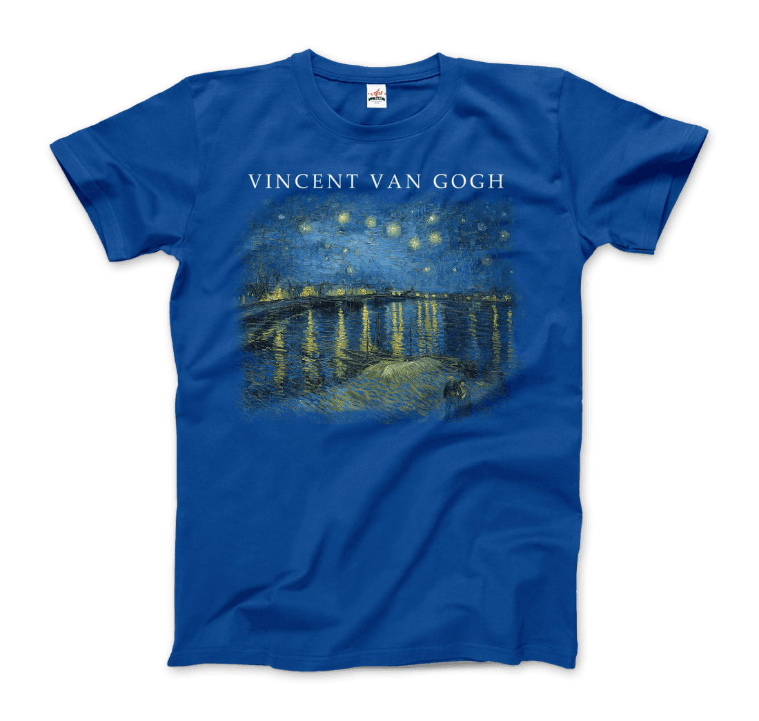 Van Gogh Starry Night over the Rhône, 1888 artwork t-shirt by Art-O-Rama Shop